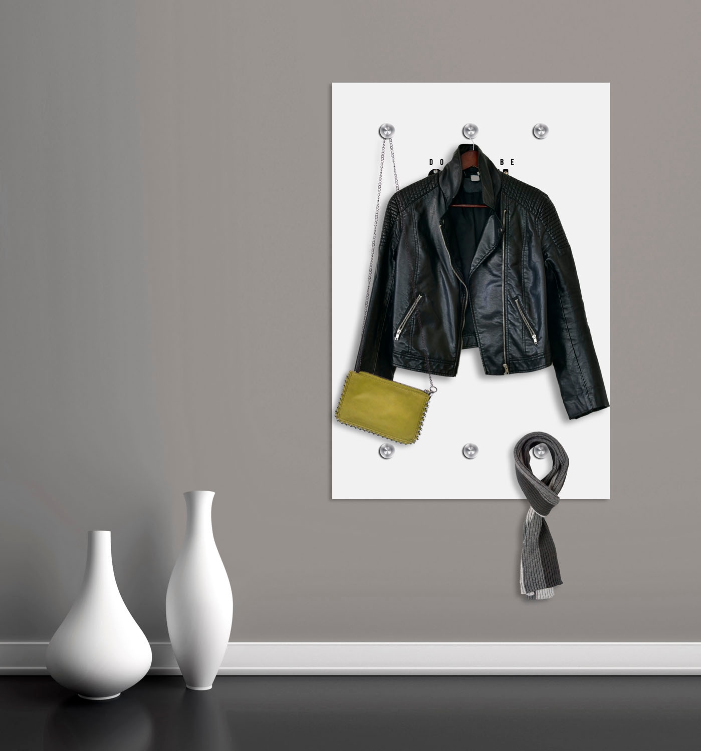 queence Garderobenleiste »DO NOT BE CRUEL« mit 6 Haken, 80 x 120 cm