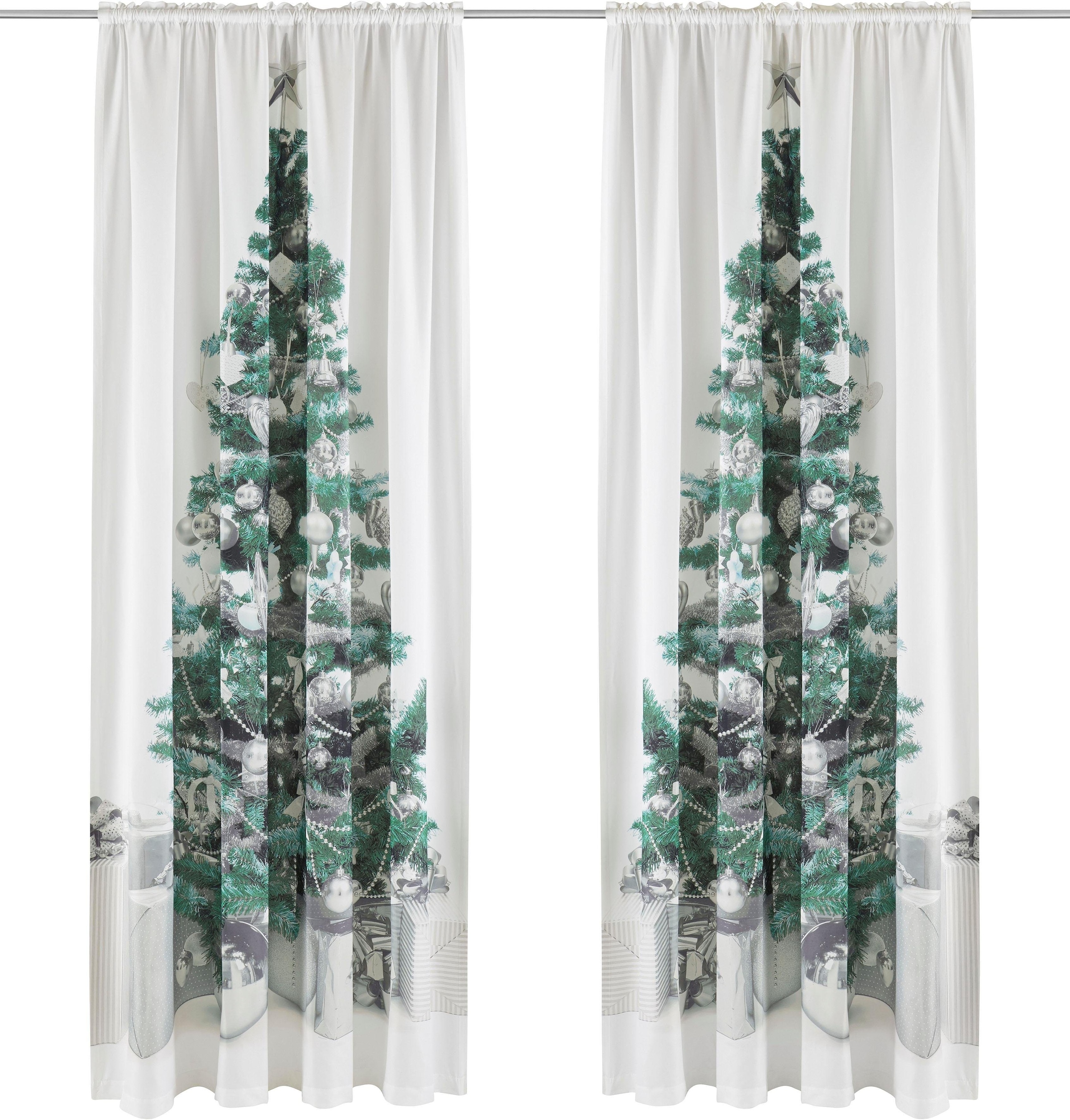 ♕ my home Vorhang »Xmas Tree«, (1 St.), Weihnachtlich mit Weihnachtsdeko HxB:  230x140 versandkostenfrei auf