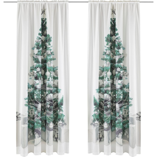 ♕ my home Vorhang »Xmas Tree«, (1 St.), Weihnachtlich mit Weihnachtsdeko HxB:  230x140 versandkostenfrei auf