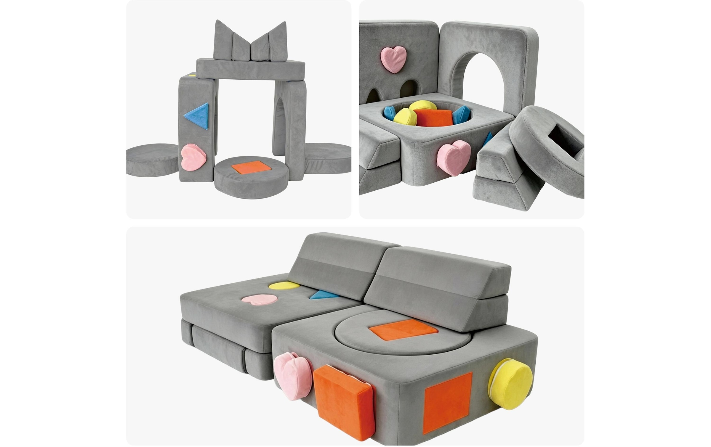 relaxdays Fauteuil pour enfant »Kindersessel Kinder Spielsofa Modular«