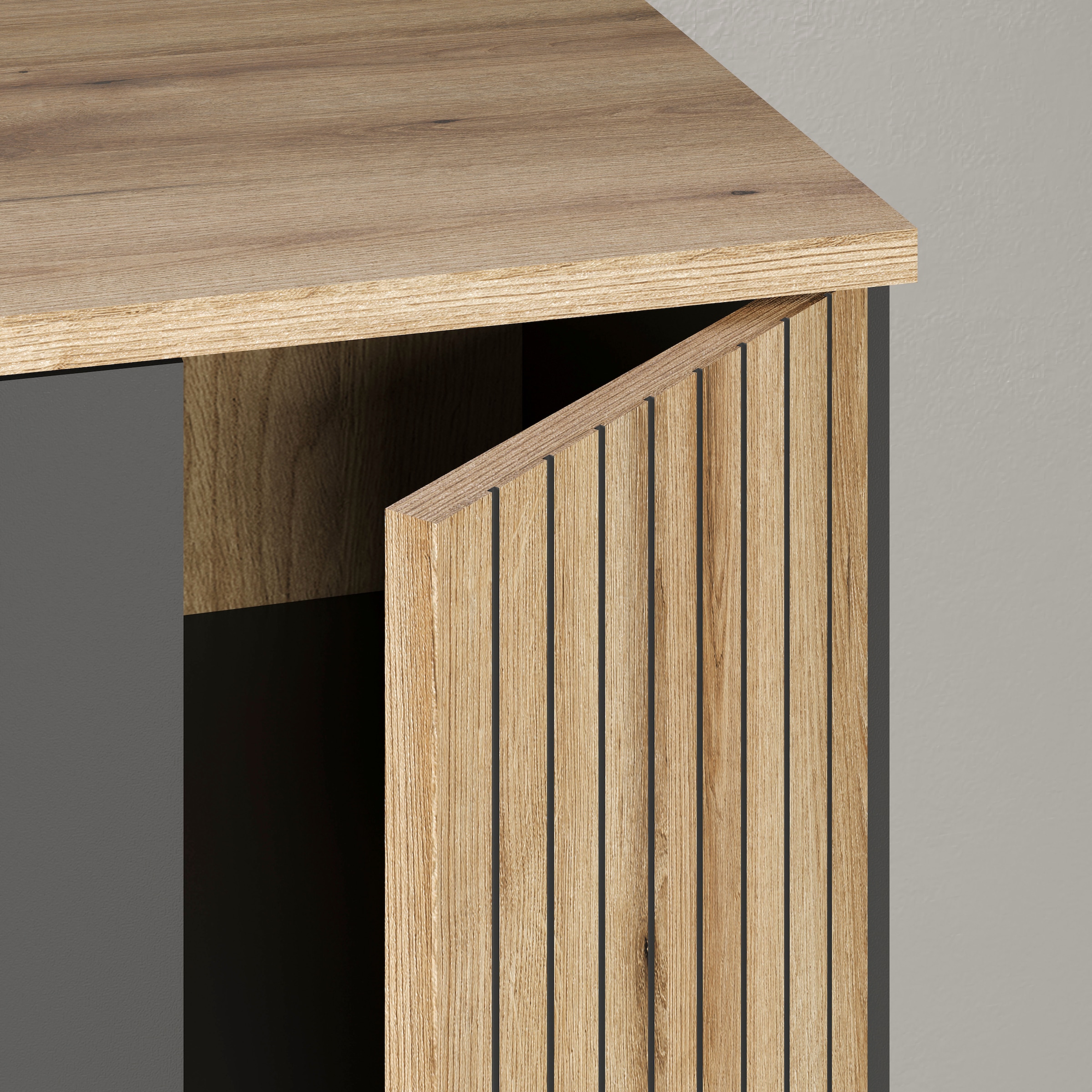 Home affaire Sideboard »Estepona« 1 Stk. tlg. Kommode, Akustikpaneel-Look; Breite 150 cm