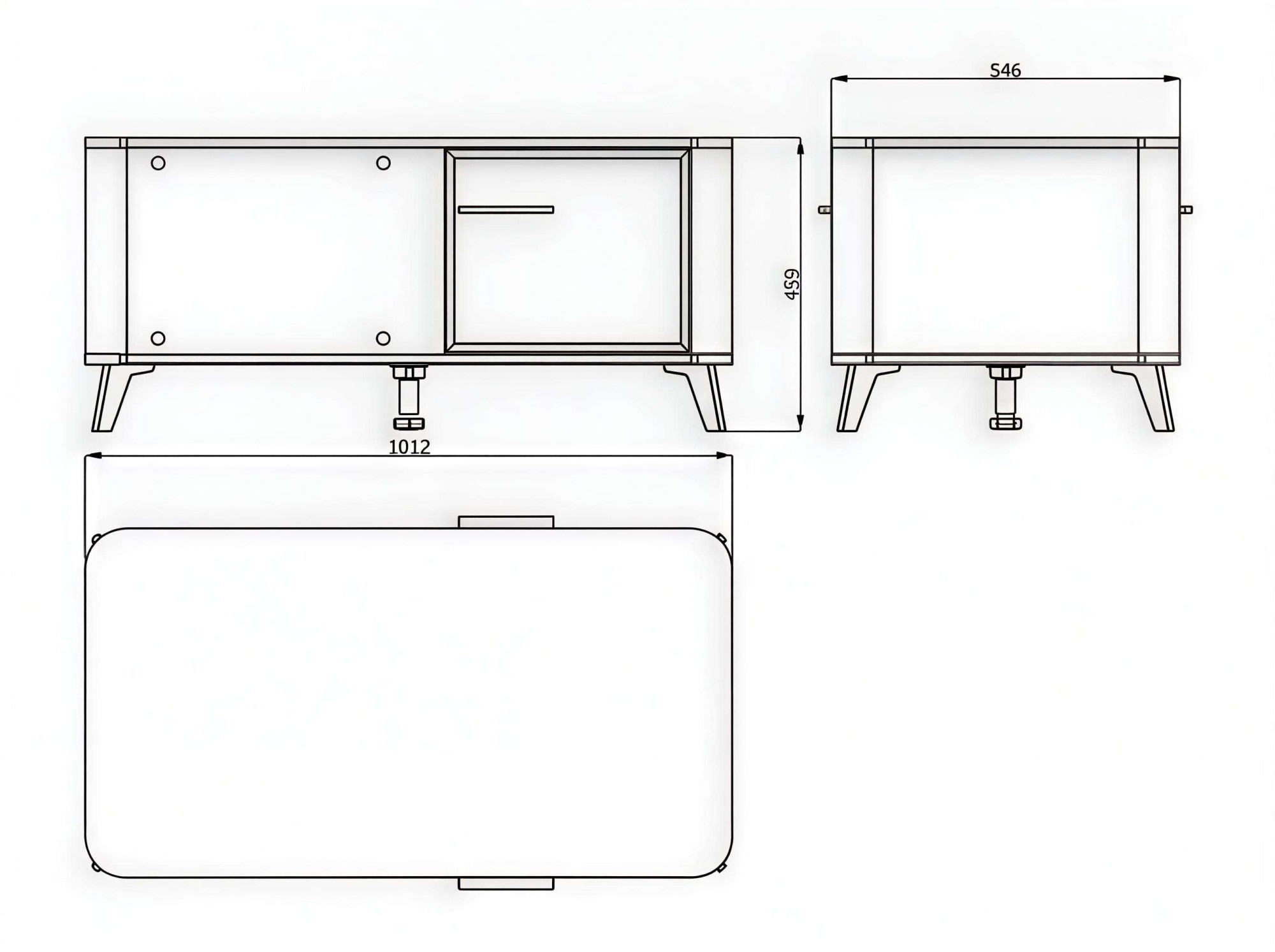 Home affaire Table basse »Darwen Wohnzimmertisch, Sofatisch, Beistelltisch, Kaffeetisch« 3D-folienummantelte MDF-Front, ABS 1 mm, Stauraum