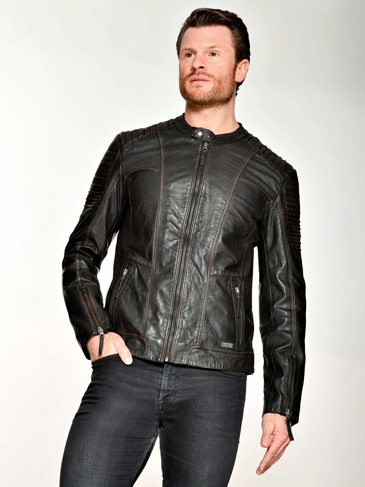 Lederjacke mit Absteppungen »Parker«