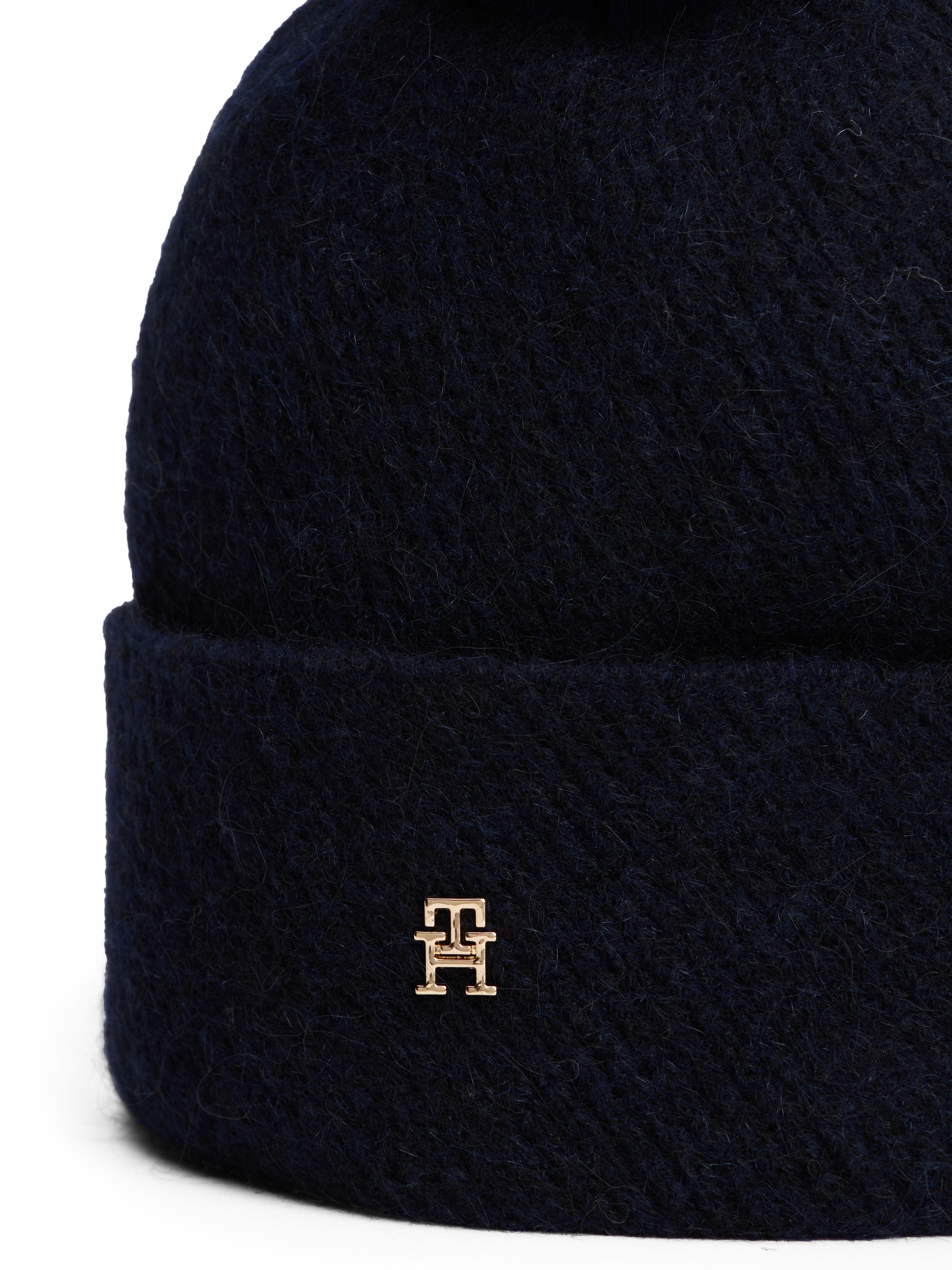 Tommy Hilfiger Bommelmütze »POM POM BEANIE« Regular fit mit Bommel