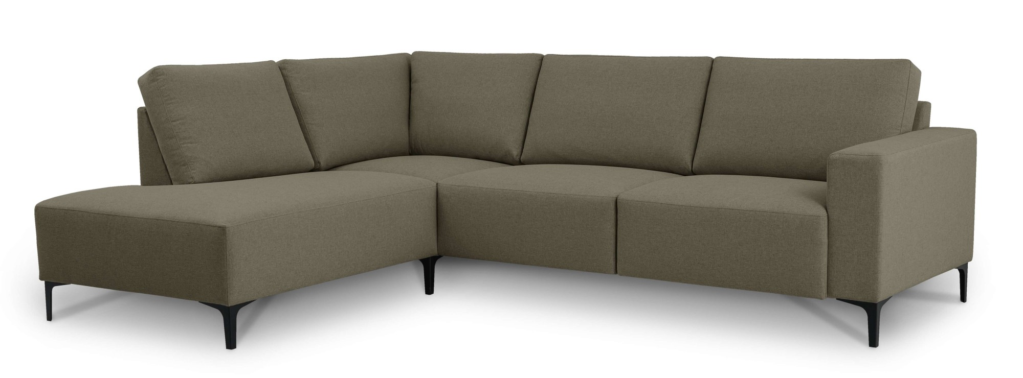 Home affaire Ecksofa »Tournon, L-Form, Breite 256 cm, Webstoff, Chenille«, Designsofa im nordischen Stil, Wellenunterfederung, Metallfüsse