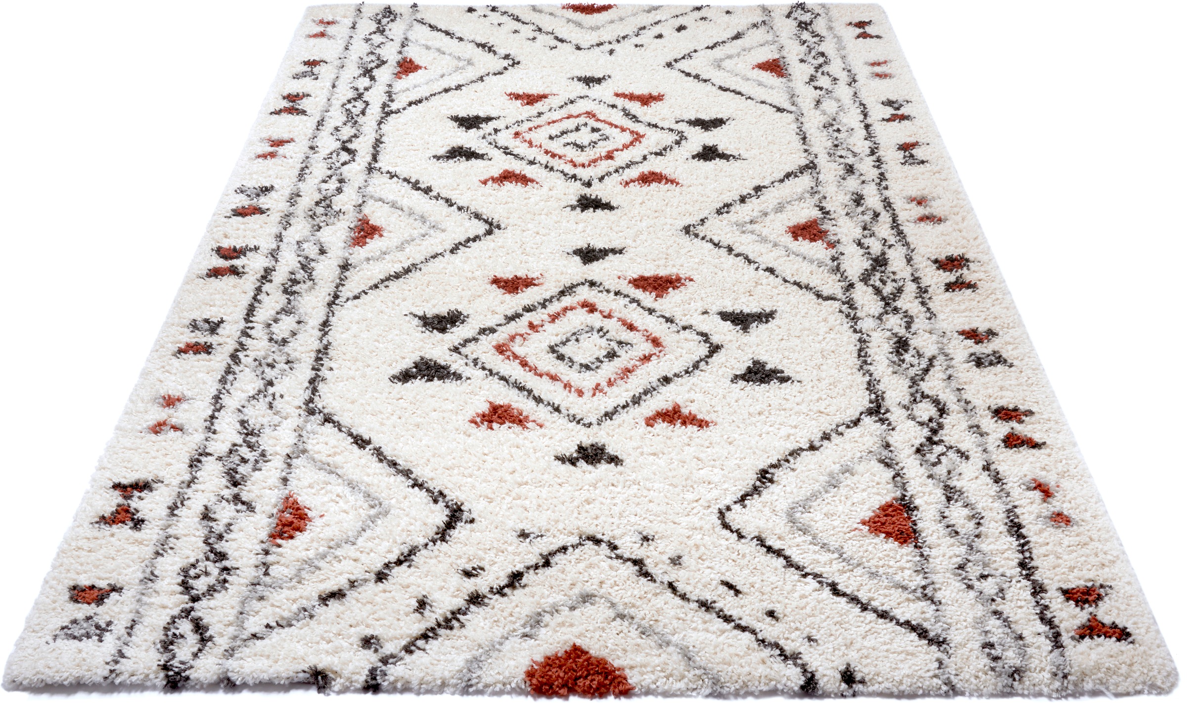 Image of MINT RUGS Hochflor-Teppich »Hurley«, rechteckig, 33 mm Höhe, Ethno Look, Boho Design,besonders weich durch Microfaser,Wohnzimmer,Schlafzimmer,Robust,Pflegeleicht bei Ackermann Versand Schweiz