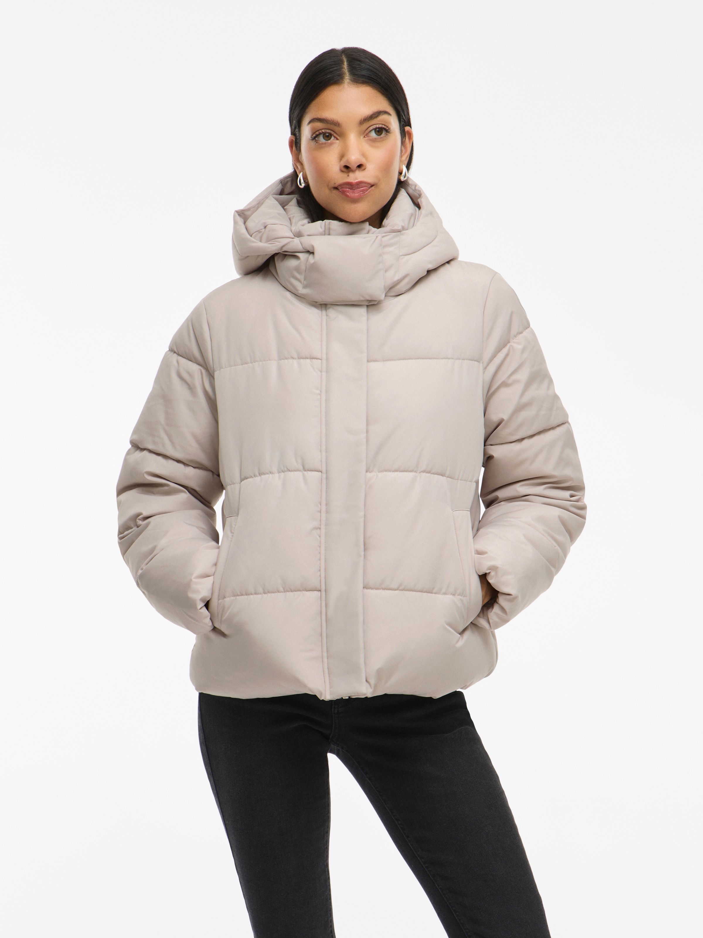 Image of Vila Steppjacke "VIMILJA PADDED PUFFER - NOOS" mit Kapuze