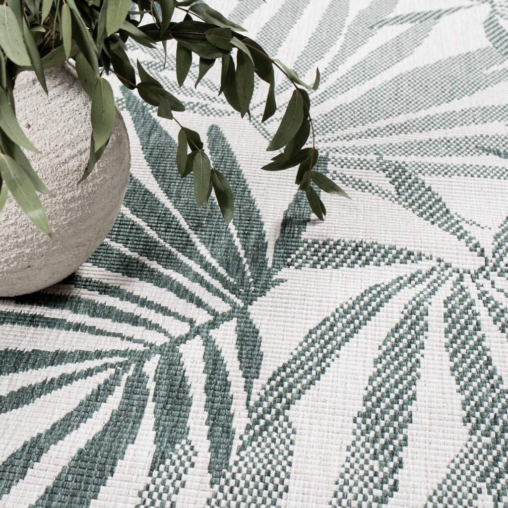Carpet City Outdoorteppich »DUO RUG 5771« rechteckig 5 mm Höhe Wendeteppich Wetterfest In- & Outdoor, Balkon, Terrasse, Wohnzimmer