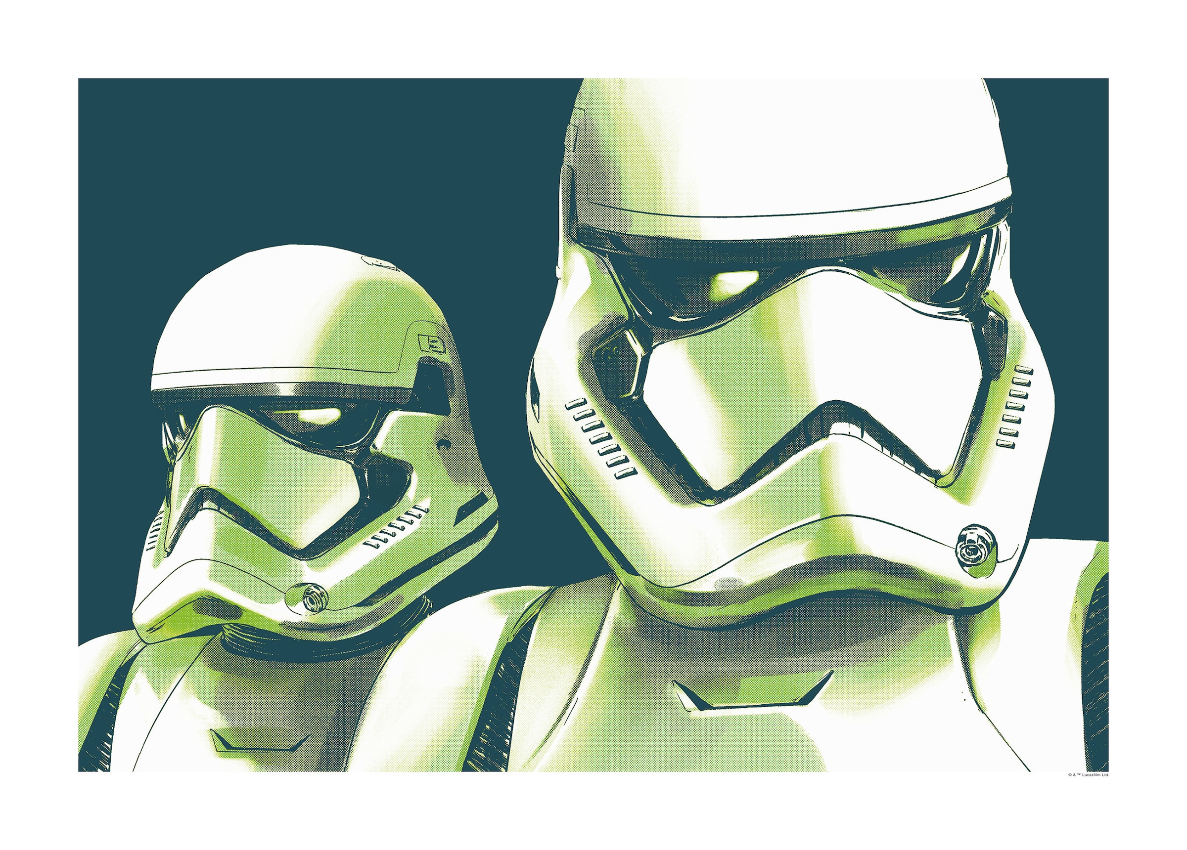 Image of Komar Bild "Star Wars Faces Stormtrooper" Star Wars 1 Stk. tlg. Wandbild zur Dekoration im Kinderzimmer - ohne Rahmen