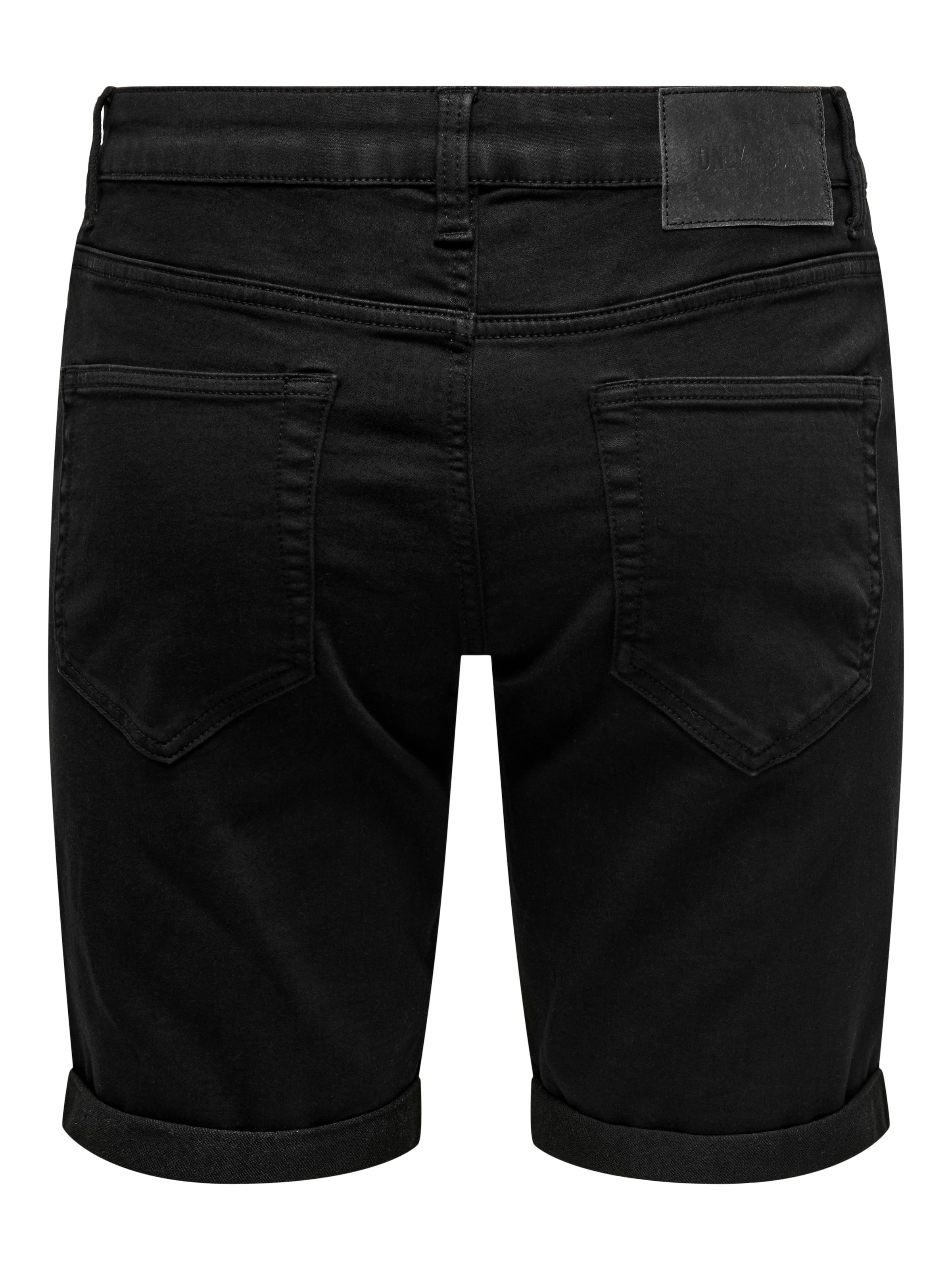 ONLY & SONS Short en jean »ONSPLY JOG BLK 0280 PIM DNM SHORTS NOOS« mélange coton, coupe régulière