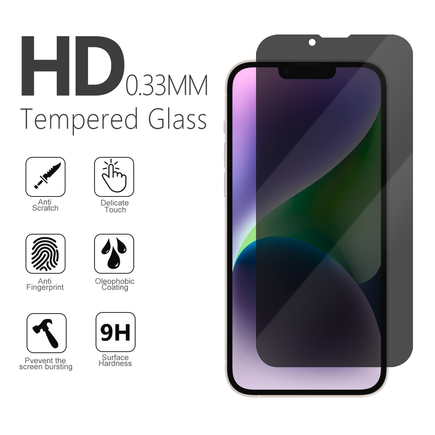 4smarts Displayschutzglas »Second Glass Privacy (10x) Service Kit für Apple iPhone 16e«, für Apple iPhone 16e, Displayschutzfolie, Schutzfolie, Bildschirmschutz, kratz- & stossfest