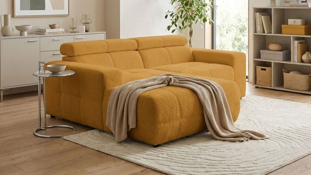 GOODproduct Ecksofa »Ballerup 211 x 175 cm, auch mit verstellbarer Sitztiefe« Kopfteile verstellbar, aus pflegeleichtem, weichem Bezugsstoff, L-Form