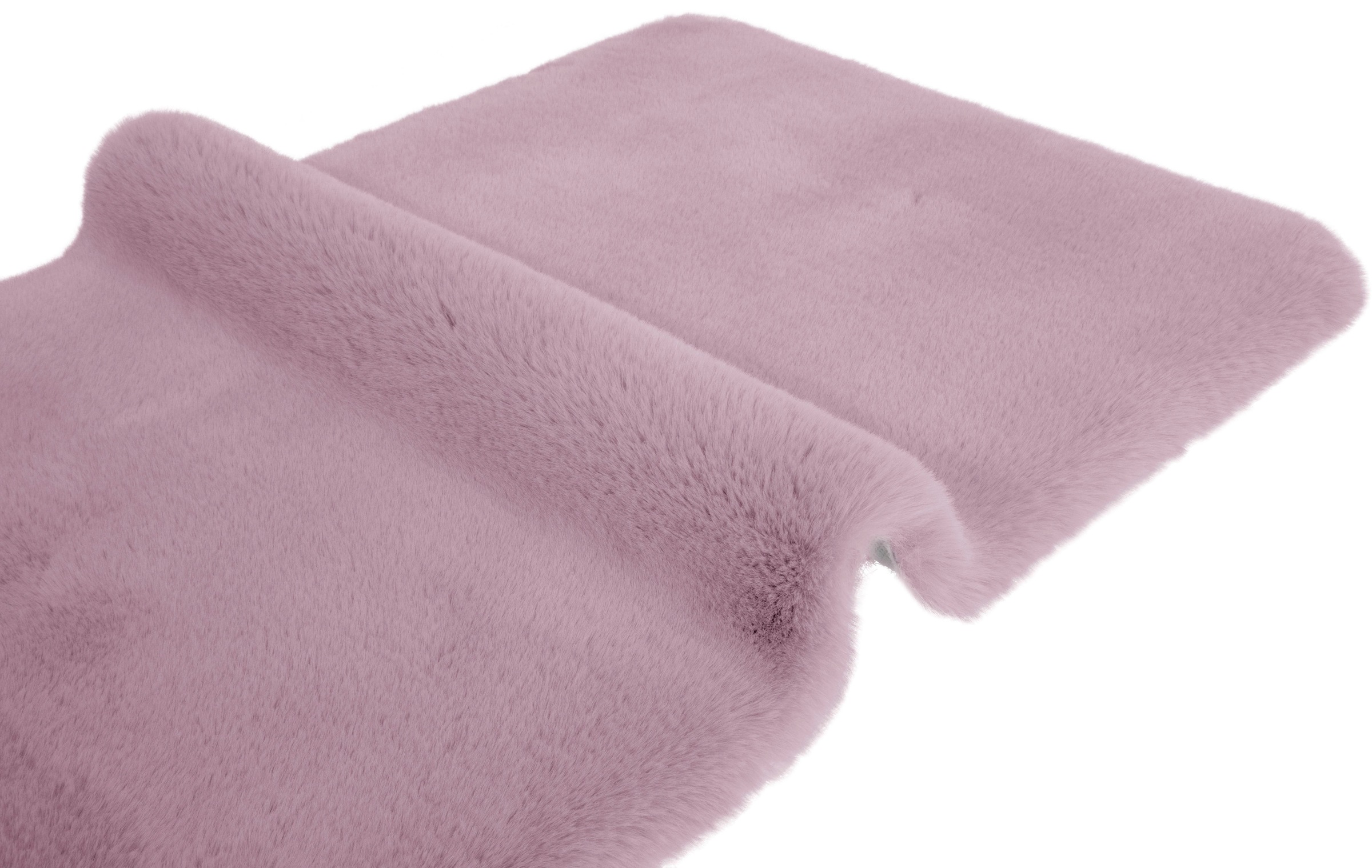 my home Tapis de bain »Rabbit Badematten, Badvorleger, Badezimmer Teppich« Höhe 30 mm Kaninchenfell-Haptik, Badteppich, rechteckig, rund & als 3-tlg. Set