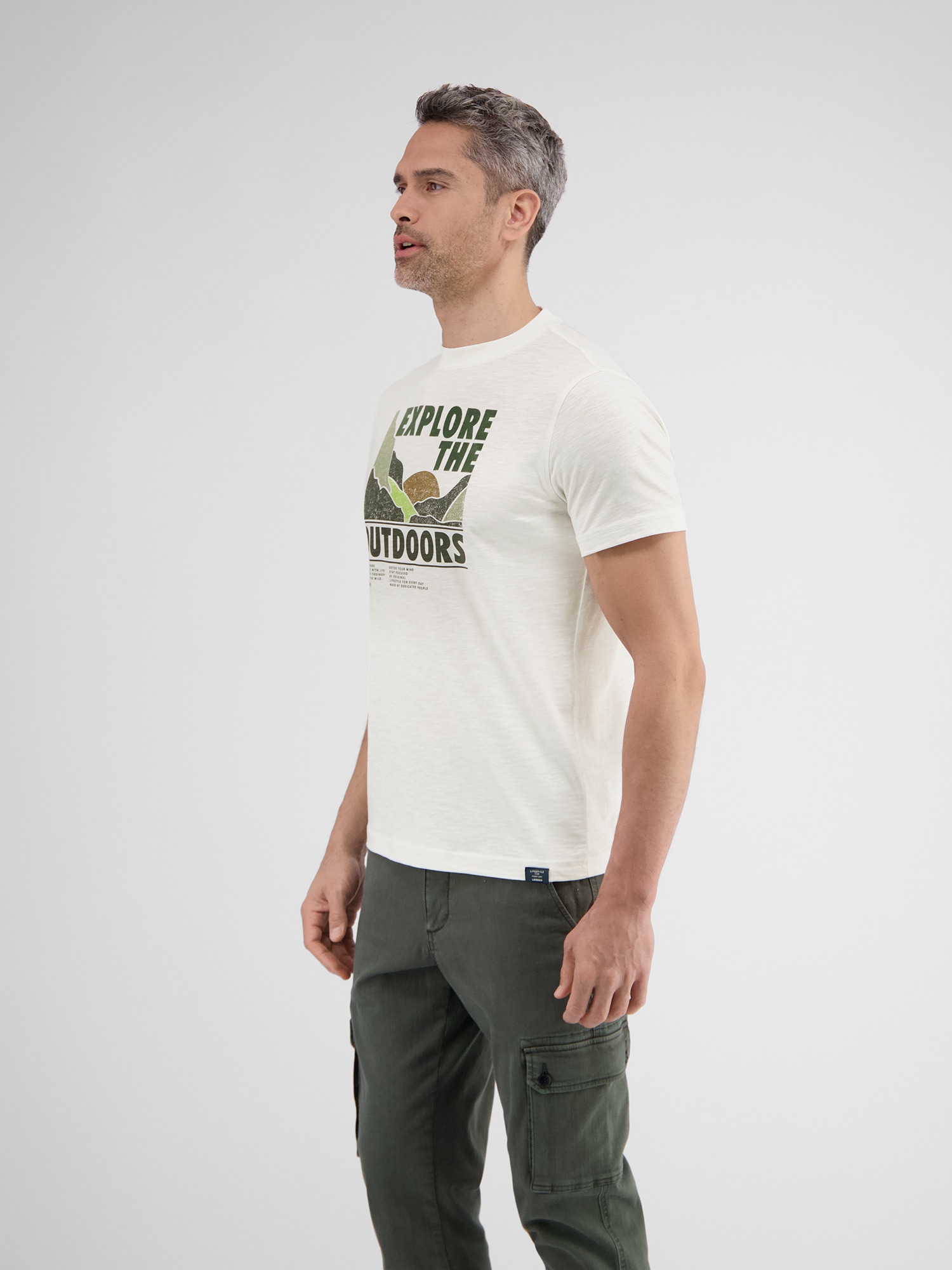 LERROS T-Shirt »LERROS T-Shirt mit Outdoor-Brustprint«