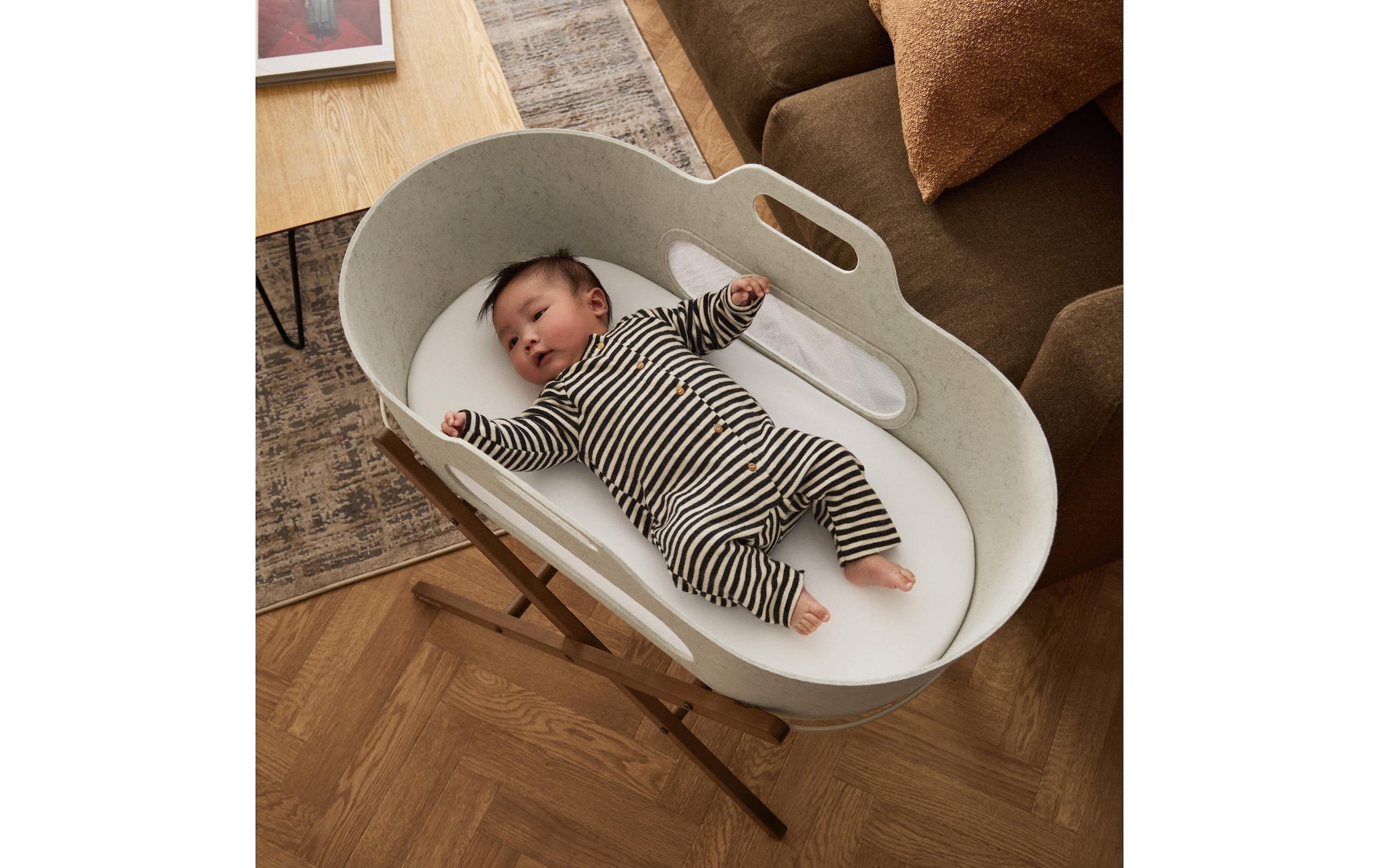   Babybett »Snüz Baskit Moseskorb & Ständer Set«