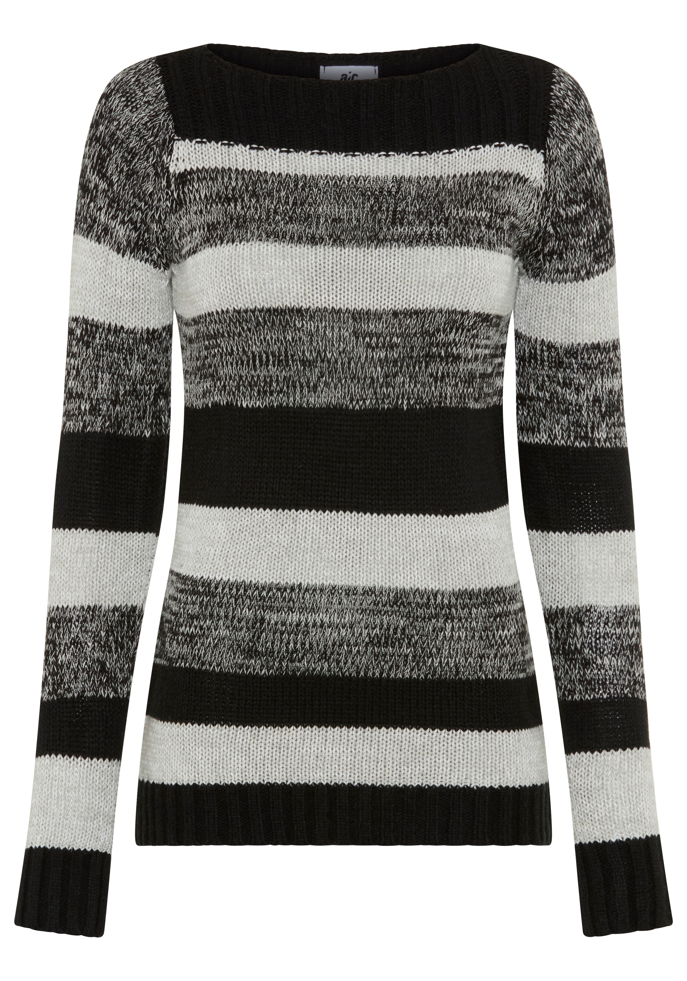 AJC Pull en tricot mit U-Boot Ausschnitt und tollem Streifendesign