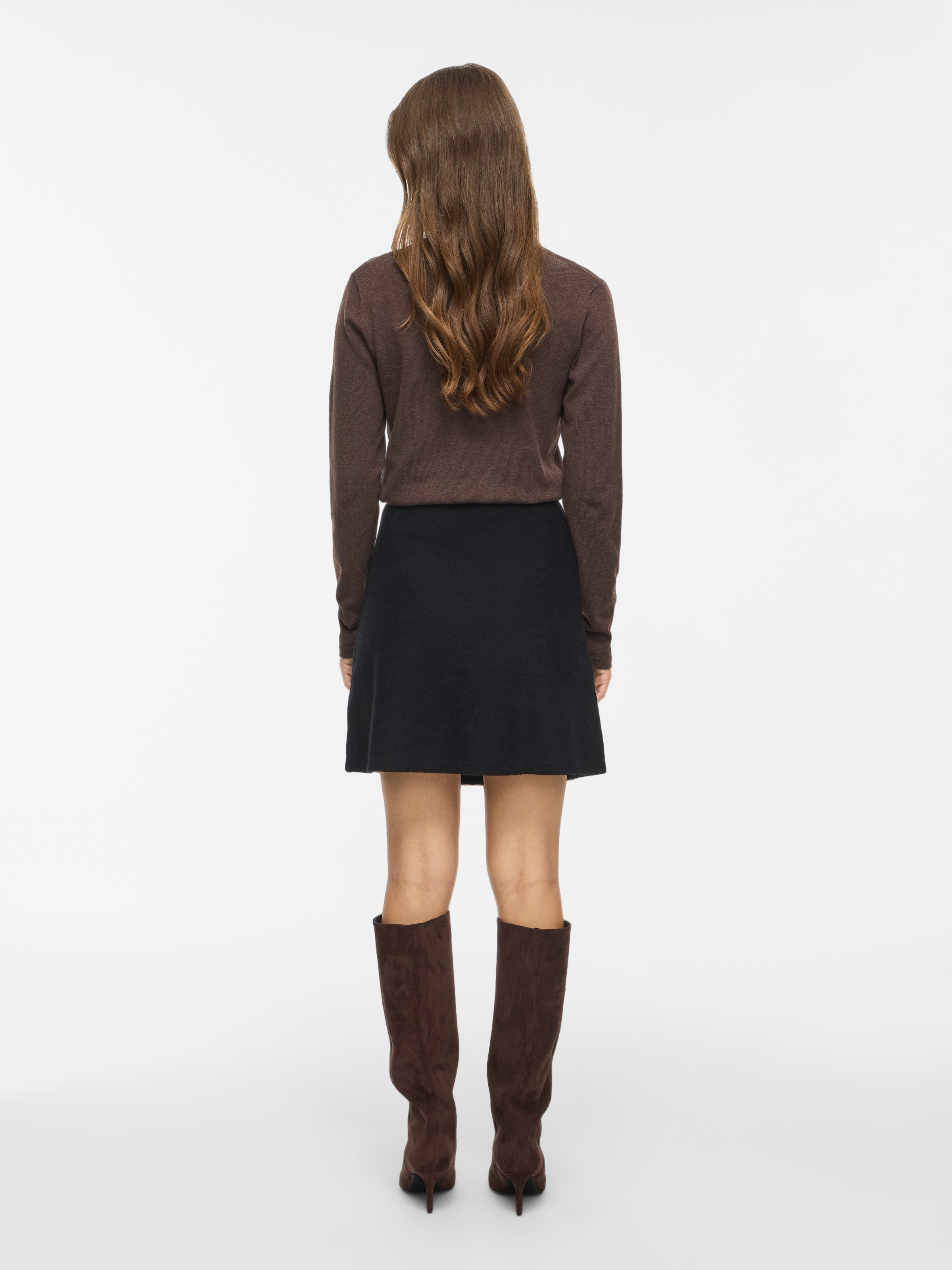 Vila Jupe en tricot »VIKERRY HW KNIT SKIRT - NOOS« mélange de matériaux, bord-côte élastique