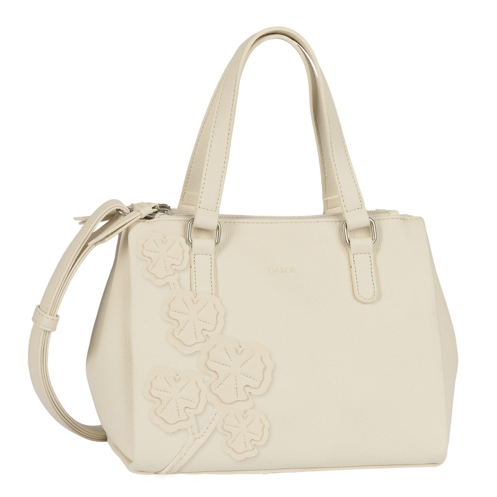 Image of Gabor Shopper "Jovita" mit verspielten 3D-Blüten auf weich genarbtem Lederimitat