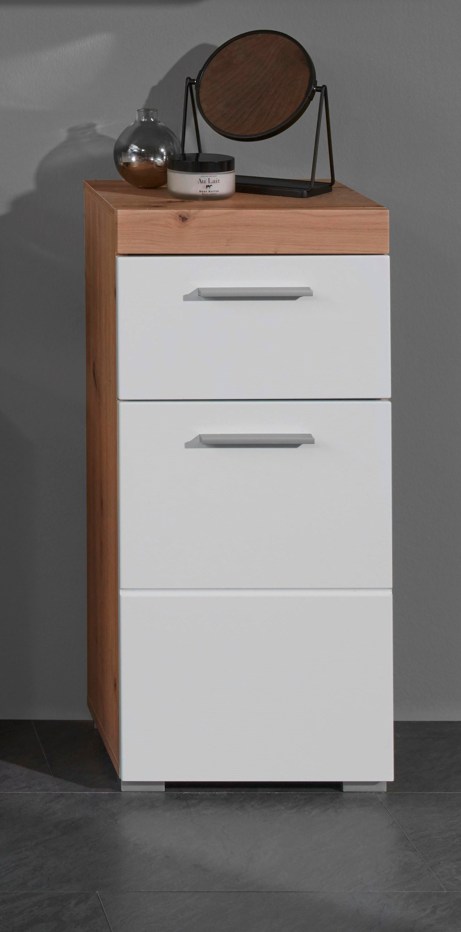 Image of welltime Unterschrank "Avena" Badezimmerkommode mit 1 Schublade und 1 Tür - (B/T/H) 37/31/79 cm