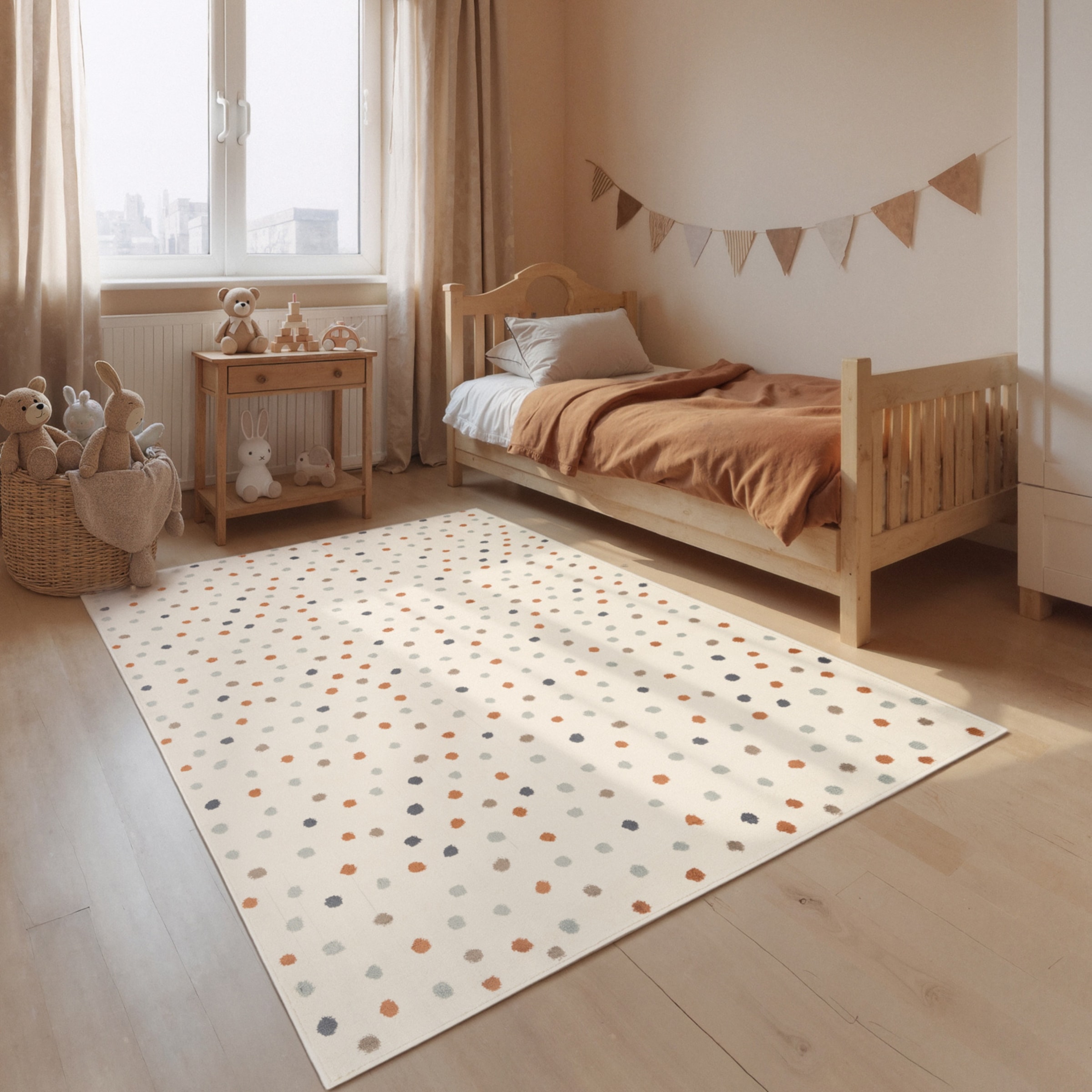 Image of HANSE Home Kinderteppich "Konfetti" rechteckig 10 mm Höhe Pflegeleicht, Weich, Kinderzimmer, Spielteppich, Spielunterlage