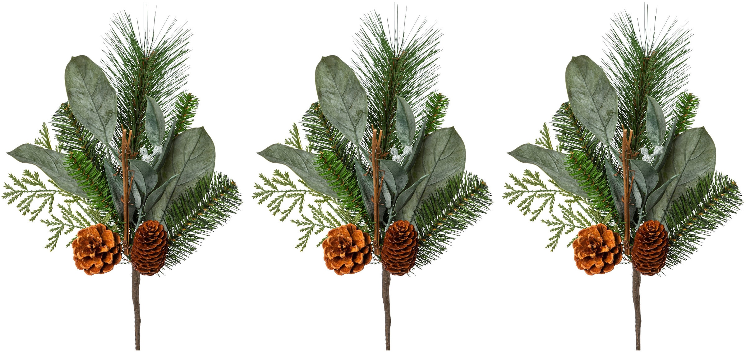 Image of Creativ green Kunstzweig, (3 St., 3 Stück), mit Zapfen bei Ackermann Versand Schweiz