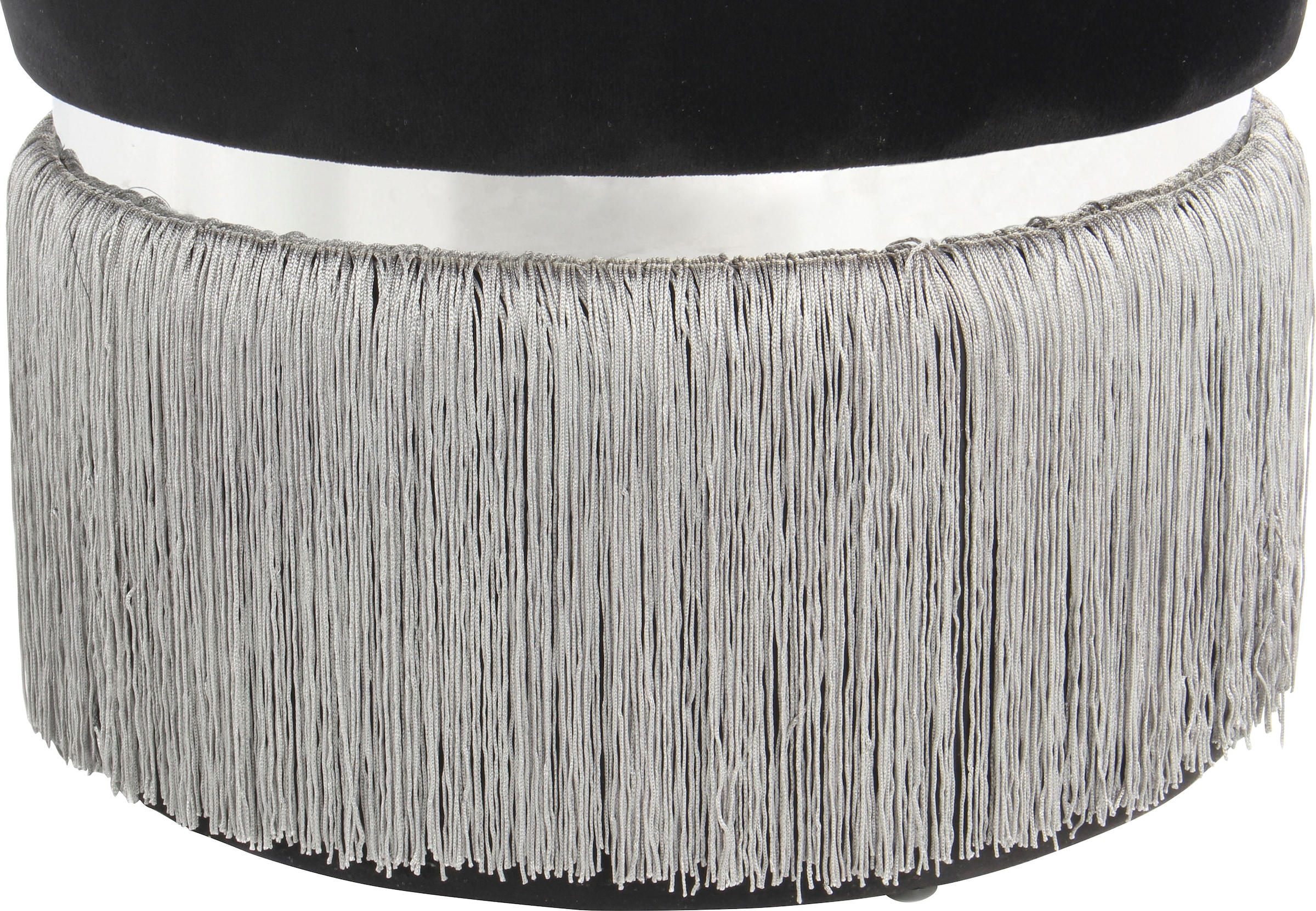Kayoom Sitzhocker »Hocker Rebecca 825, Sitzpouf in runder Form,mit samtigem Bezug«, (1 St.), pflegeleicht, modern, vielseitig verwendbar, Sitzfläche gepolstert