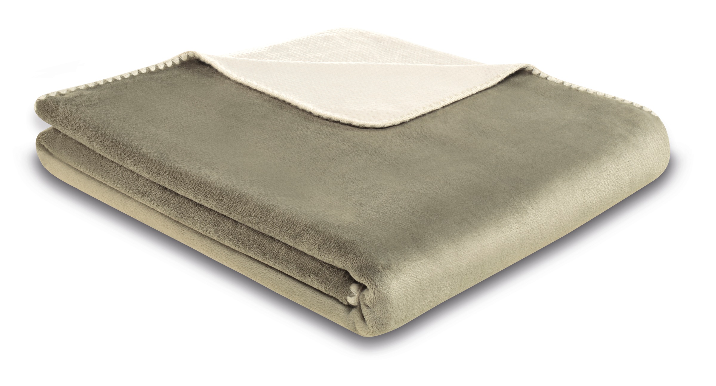 Image of Biederlack Wohndecke "Soft&Cosy" mit verspieltem Muschelsaum