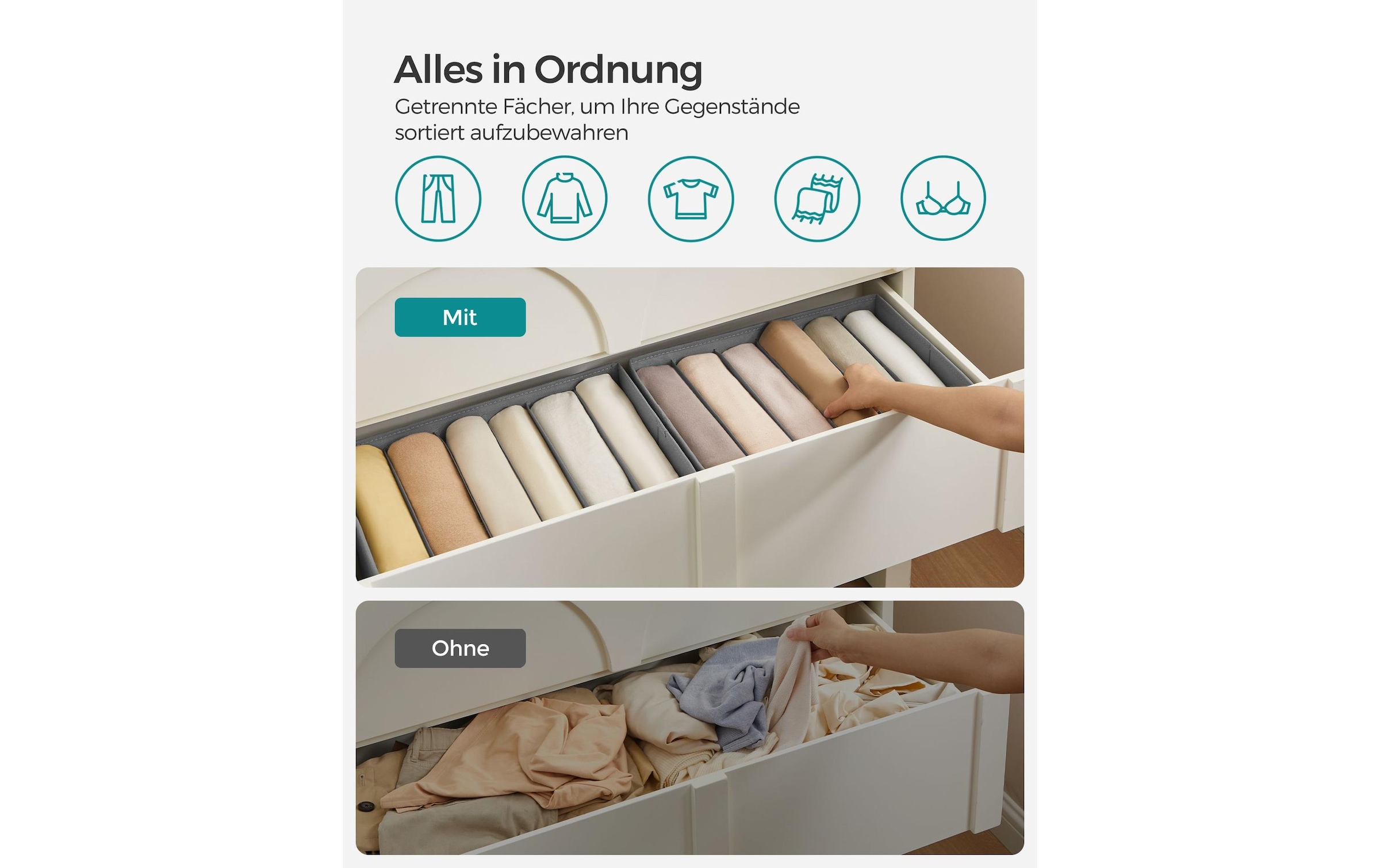 SONGMICS Boîte de rangement »faltbar 4-er Set«