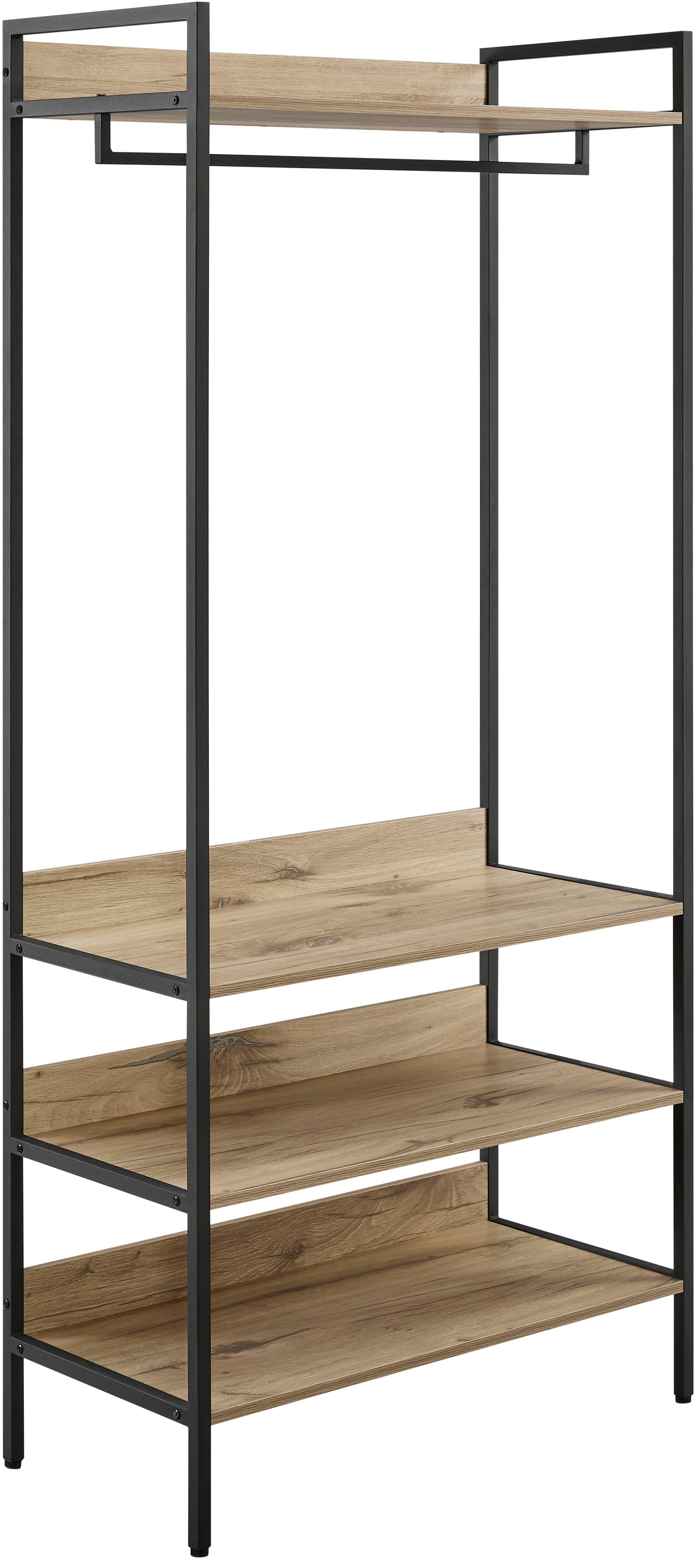 Image of GOODproduct Garderobenschrank "Tayler" Melamin-Tischplatte, pulverbeschichtetem Metallgestell, Höhe 180 cm
