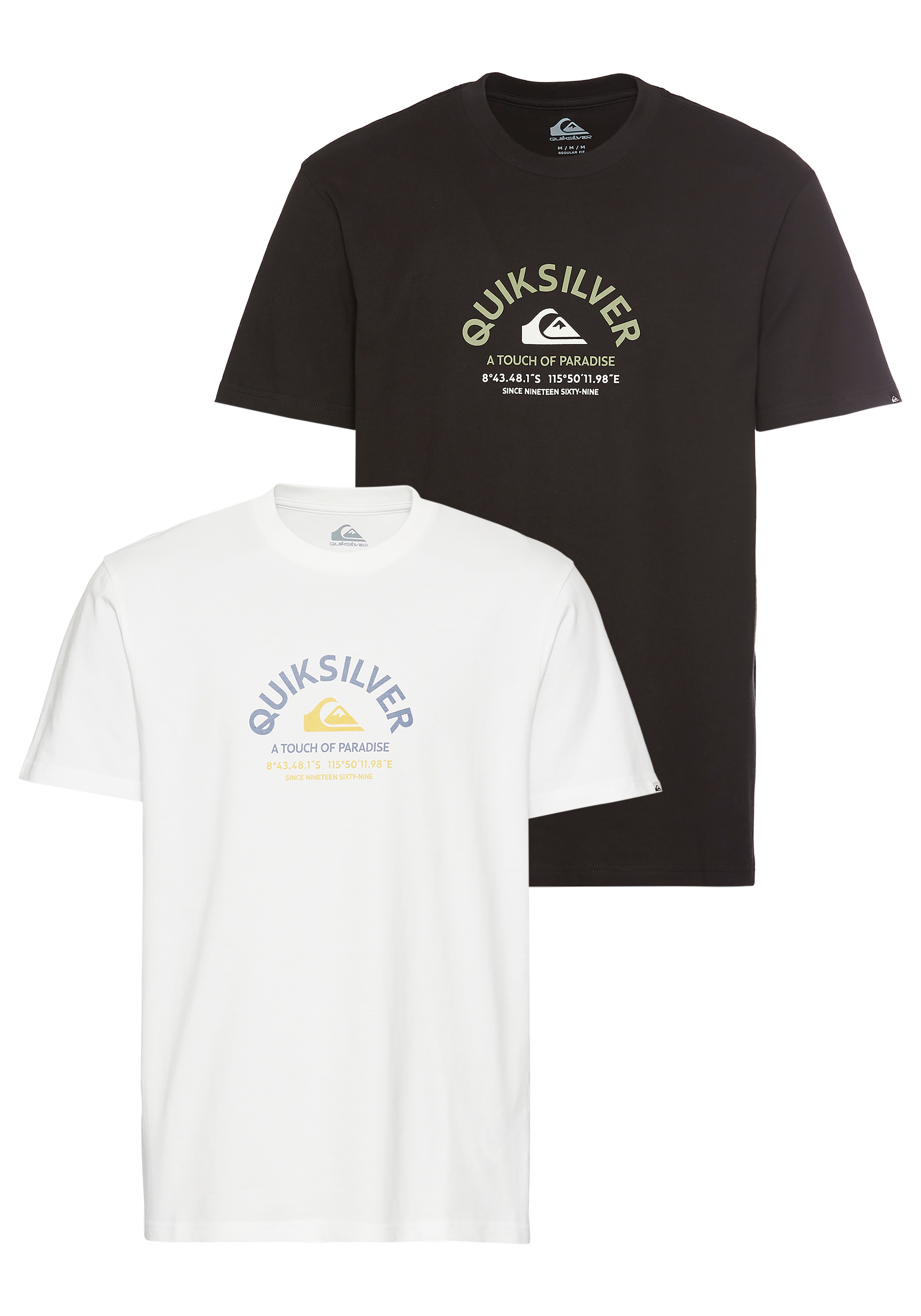 Image of Quiksilver T-Shirt "BEST PLACE SHORT SLEEVE TEE PACK YM" Packung, 2er-Pack, 2 Stk.