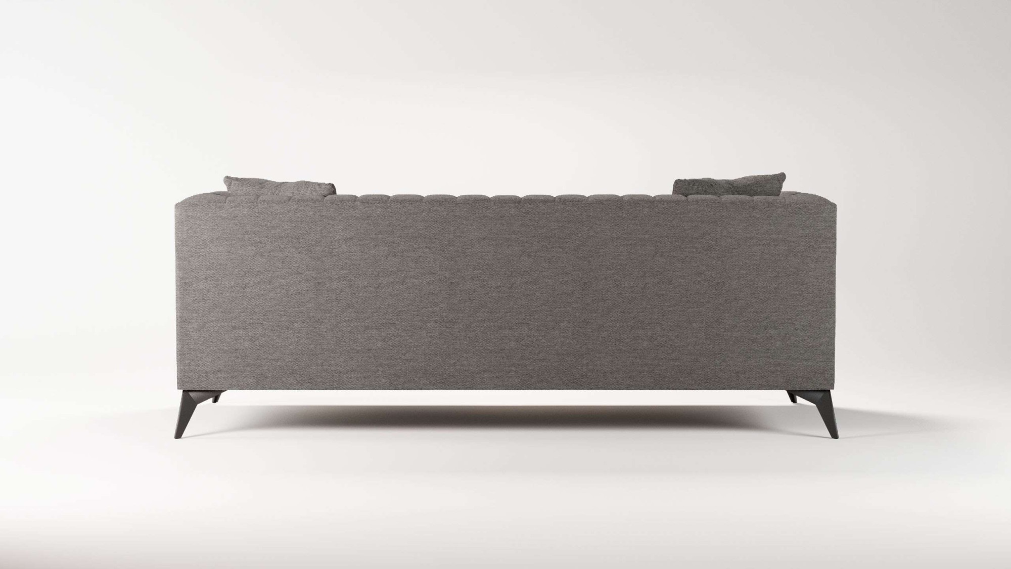 Places of Style 3-Sitzer »MATTHEW elegantes Designsofa, Masse B/T/H: 201/86/74 cm«, feine Steppung im Rückenbereich, lose Sitzkissen, incl. Zierkissen