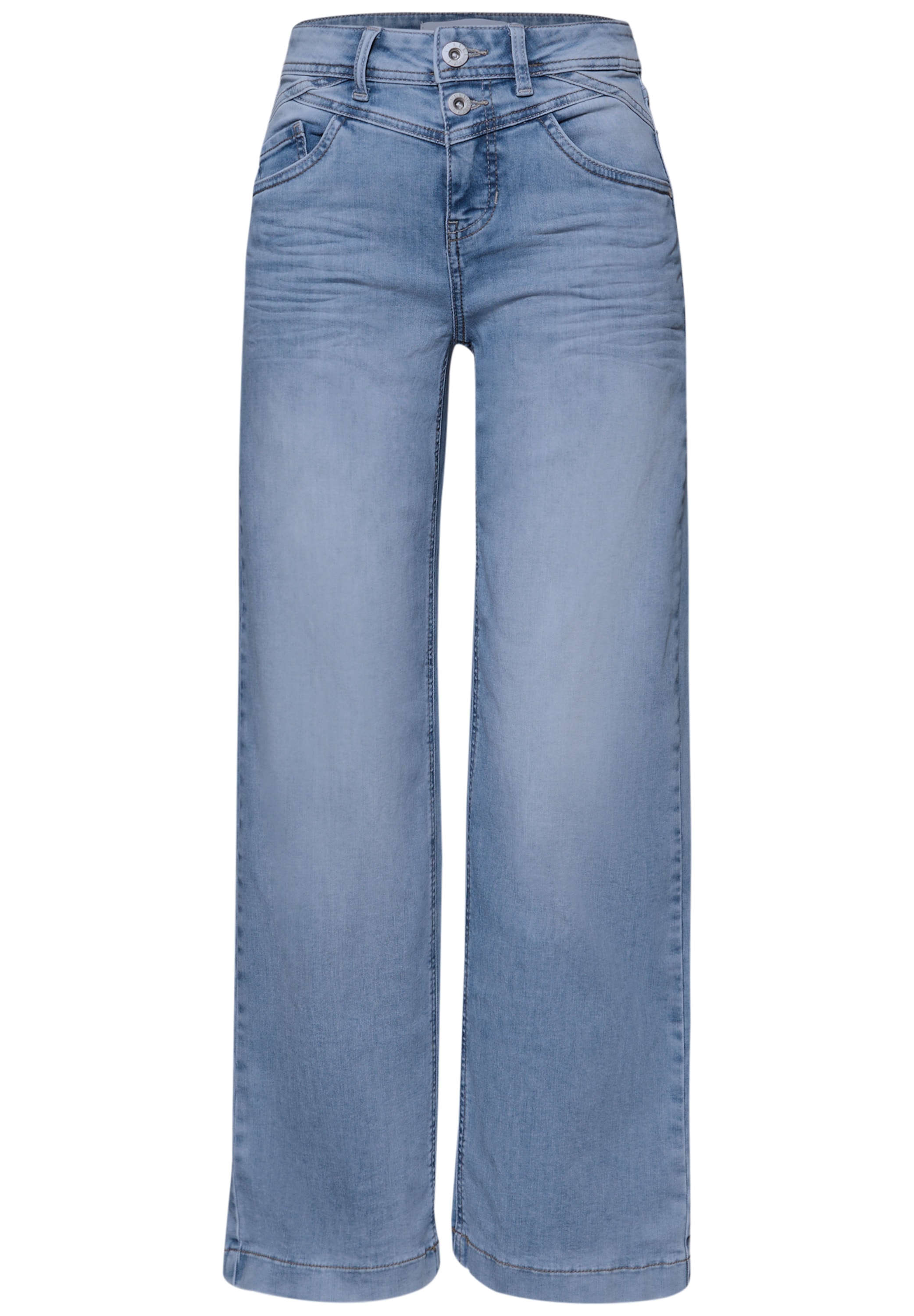 STREET ONE High-waist-Jeans »Style Emee« mit weitem Bein und Viskose mit Stretch