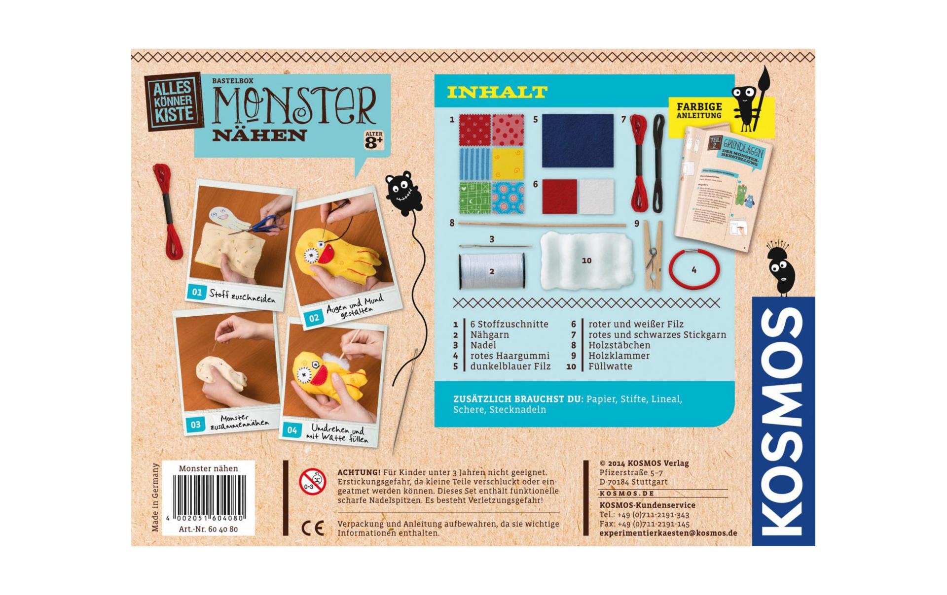 Kosmos Set créatif »Monster Nähen«