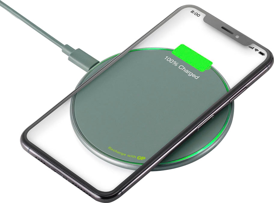 GP Batteries Wireless Charger »Drahtloses QI Ladegerät für z.B. Smartphones GP QP0A grau 10W«, QI Ladestation