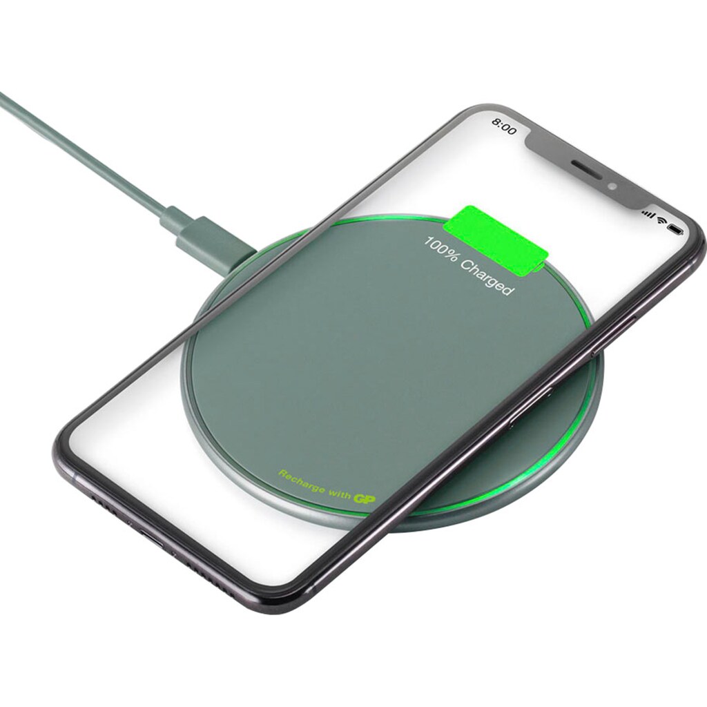 GP Batteries Wireless Charger »Drahtloses QI Ladegerät für z.B. Smartphones GP QP0A grau 10W«
