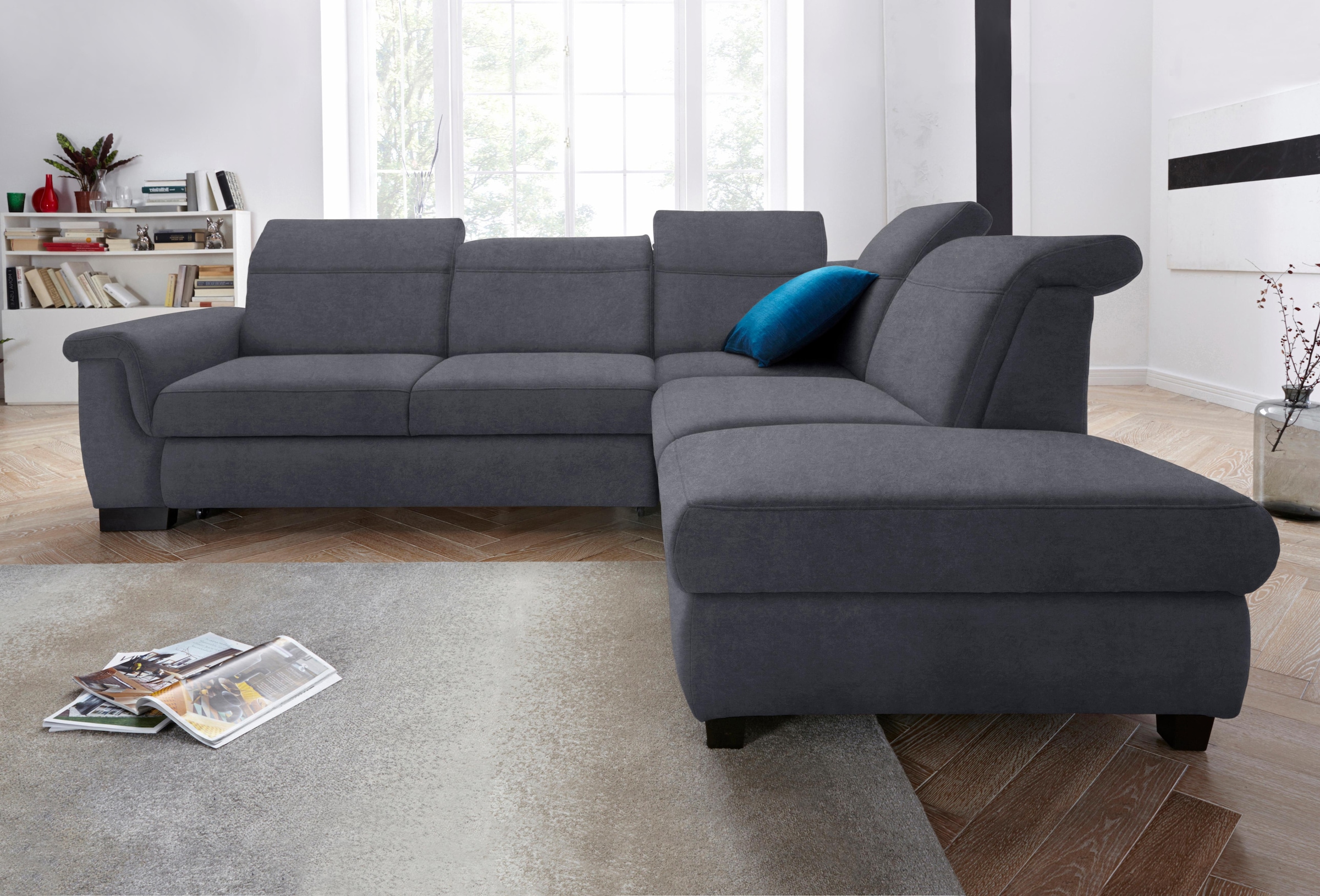 Image of DOMO collection Ecksofa "Sully komfortables Sofa, L-Form" wahlweise mit Bettfunktion und Kopf- bzw. Rückenverstellung