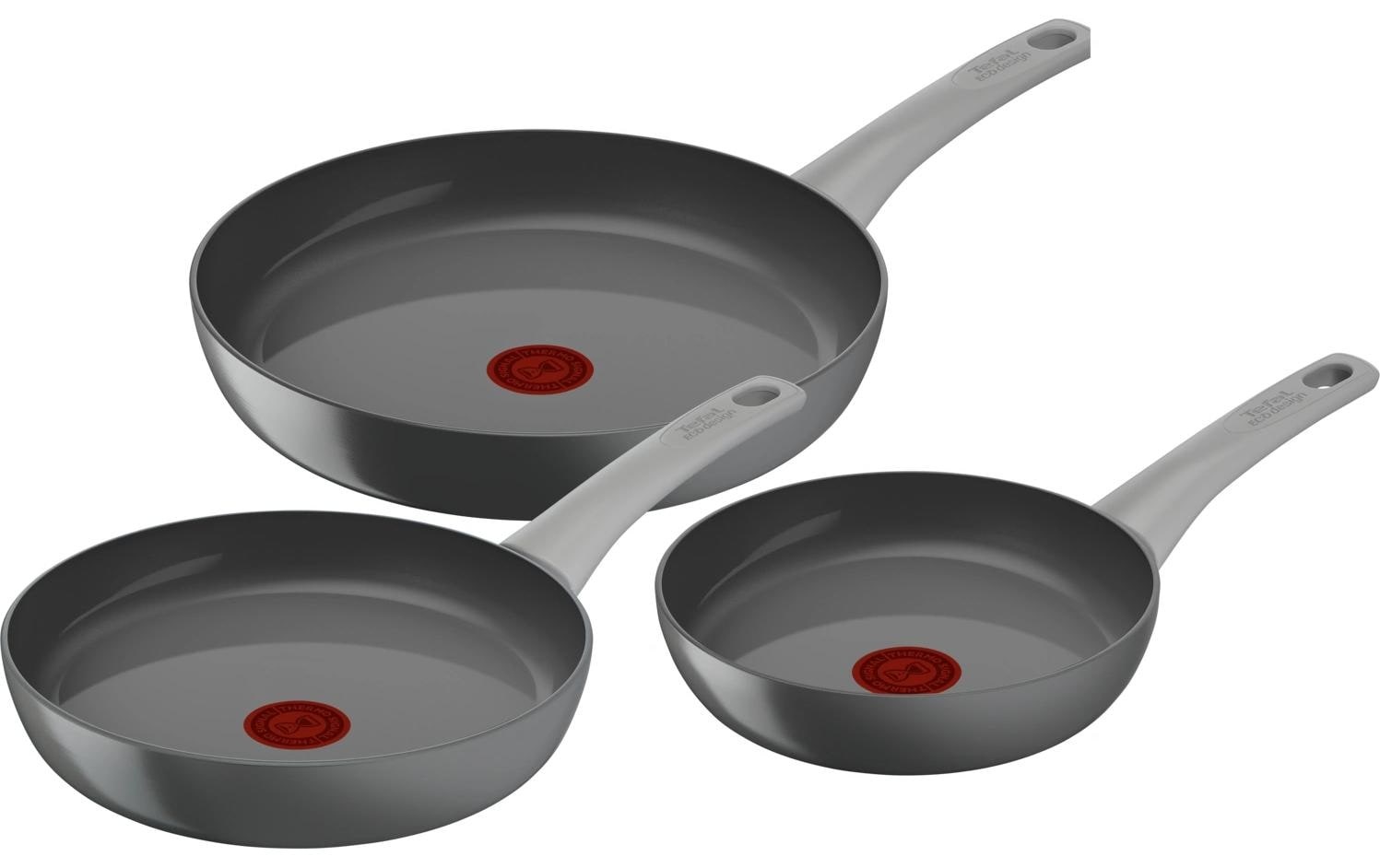 Image of Tefal Bratpfanne "Renew On 20 / 24 / 28 cm" Aluminium 3 tlg. ratpfannenset aus recyceltem Aluminium mit Keramikbeschichtung