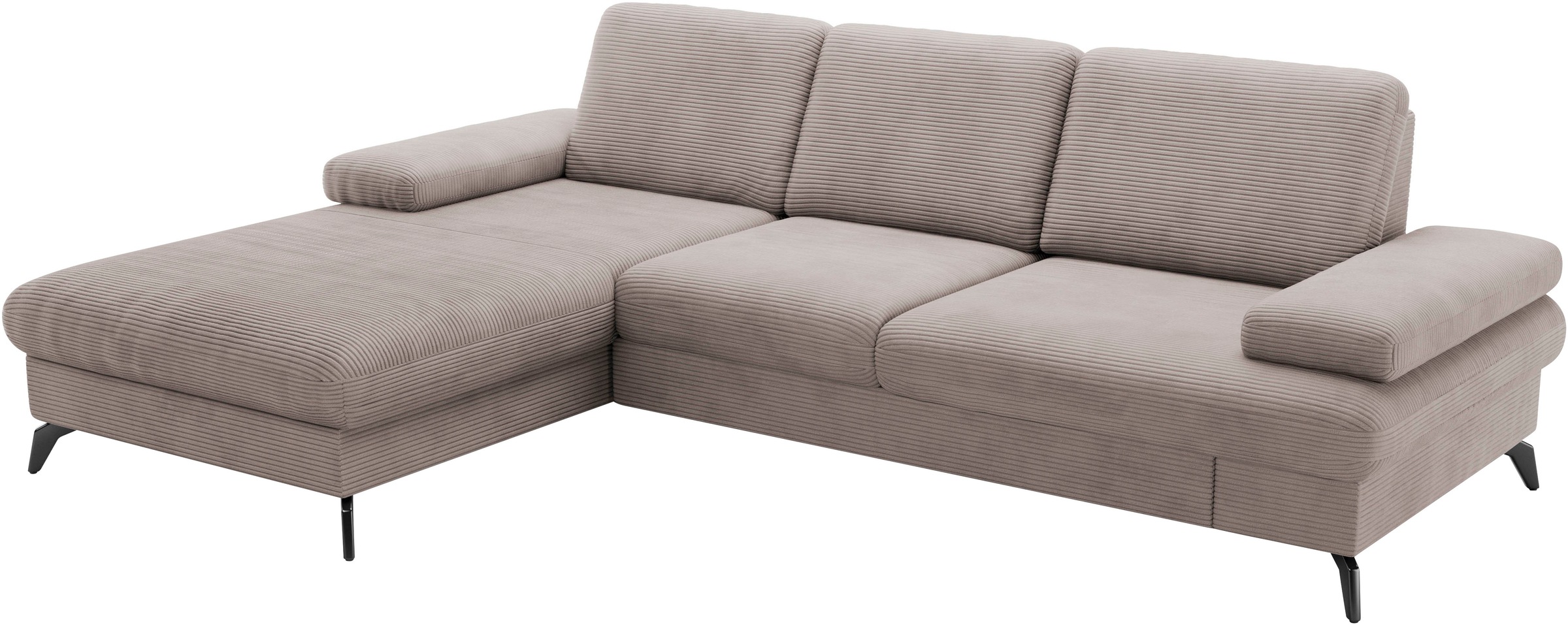sit&more Ecksofa »Morris Jubi L-Form«, inkl. Armteilfunktion und 1 Zierkissen, wahlweise mit Bettfunktion