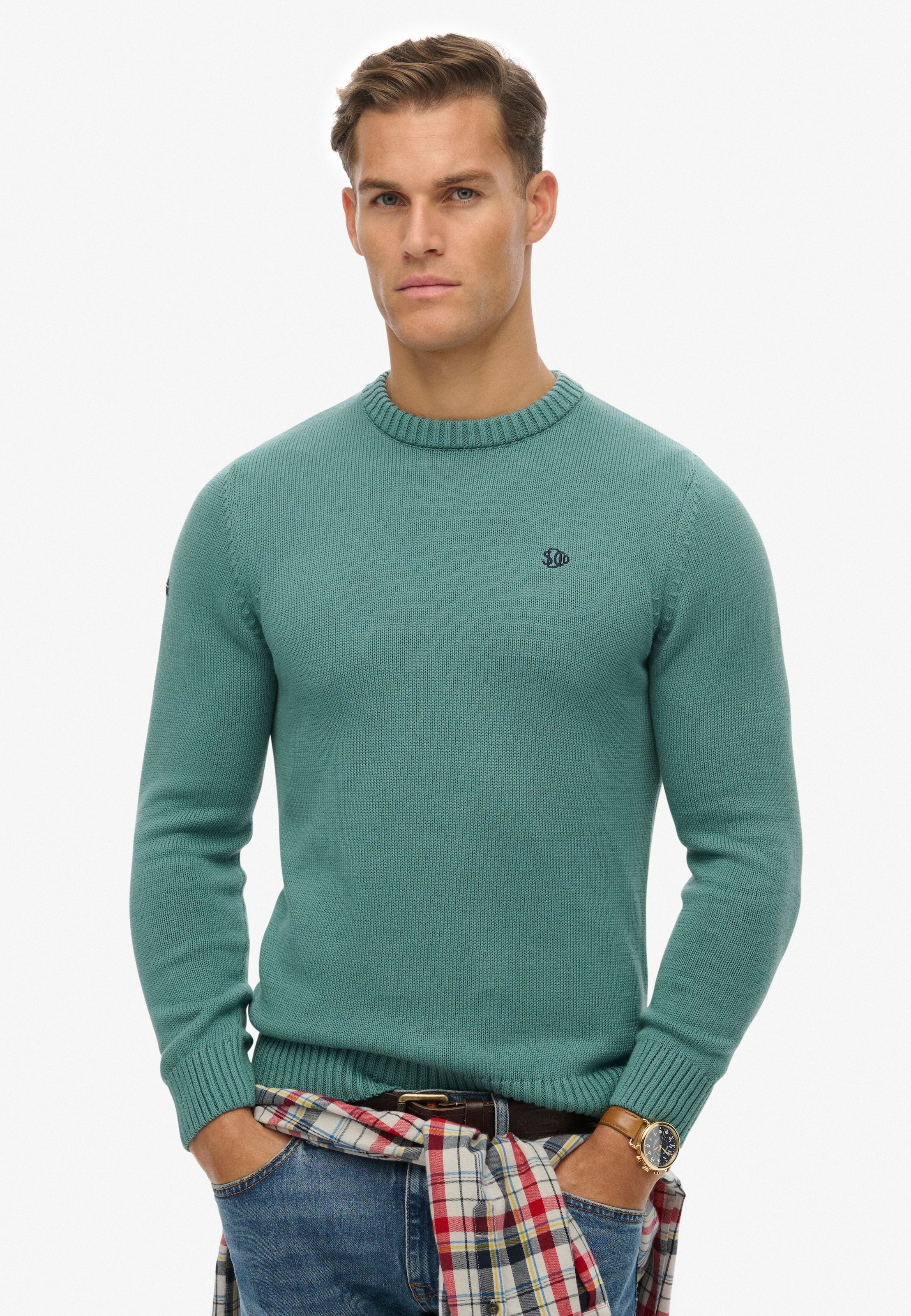 Superdry Pull en tricot »PREPPY COTTON JUMPER« coton, coupe régulière