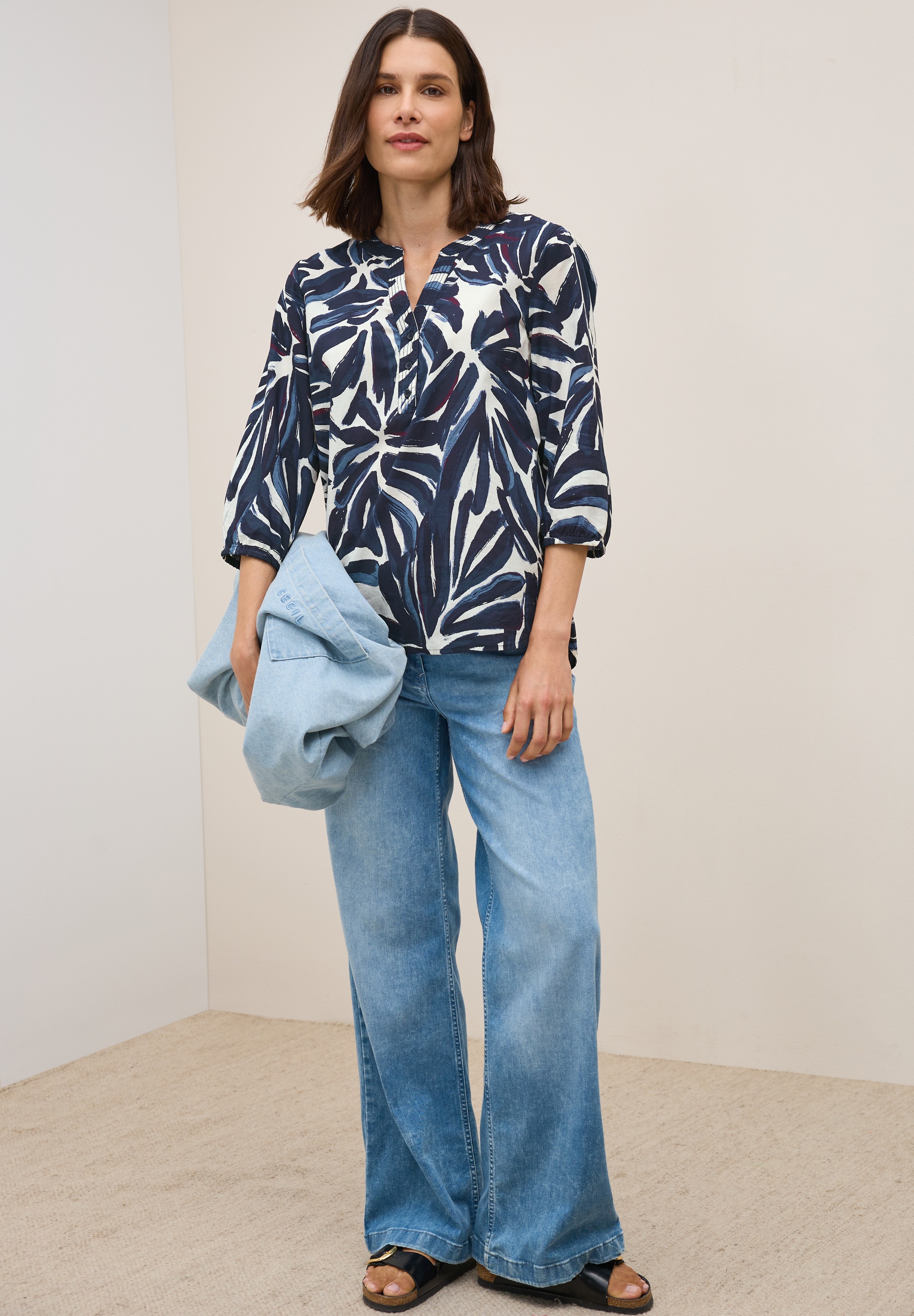 Cecil Klassische Bluse, mit All-Over Print
