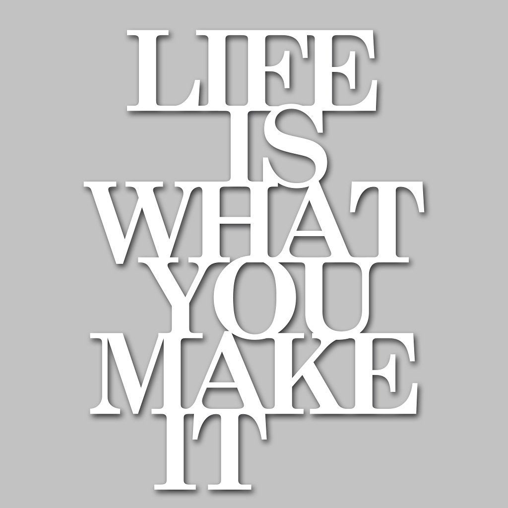 Image of Home affaire Wandbild »Schriftzug "Life is what you make it"«, Masse (B/H): 39/50 cm bei Ackermann Versand Schweiz