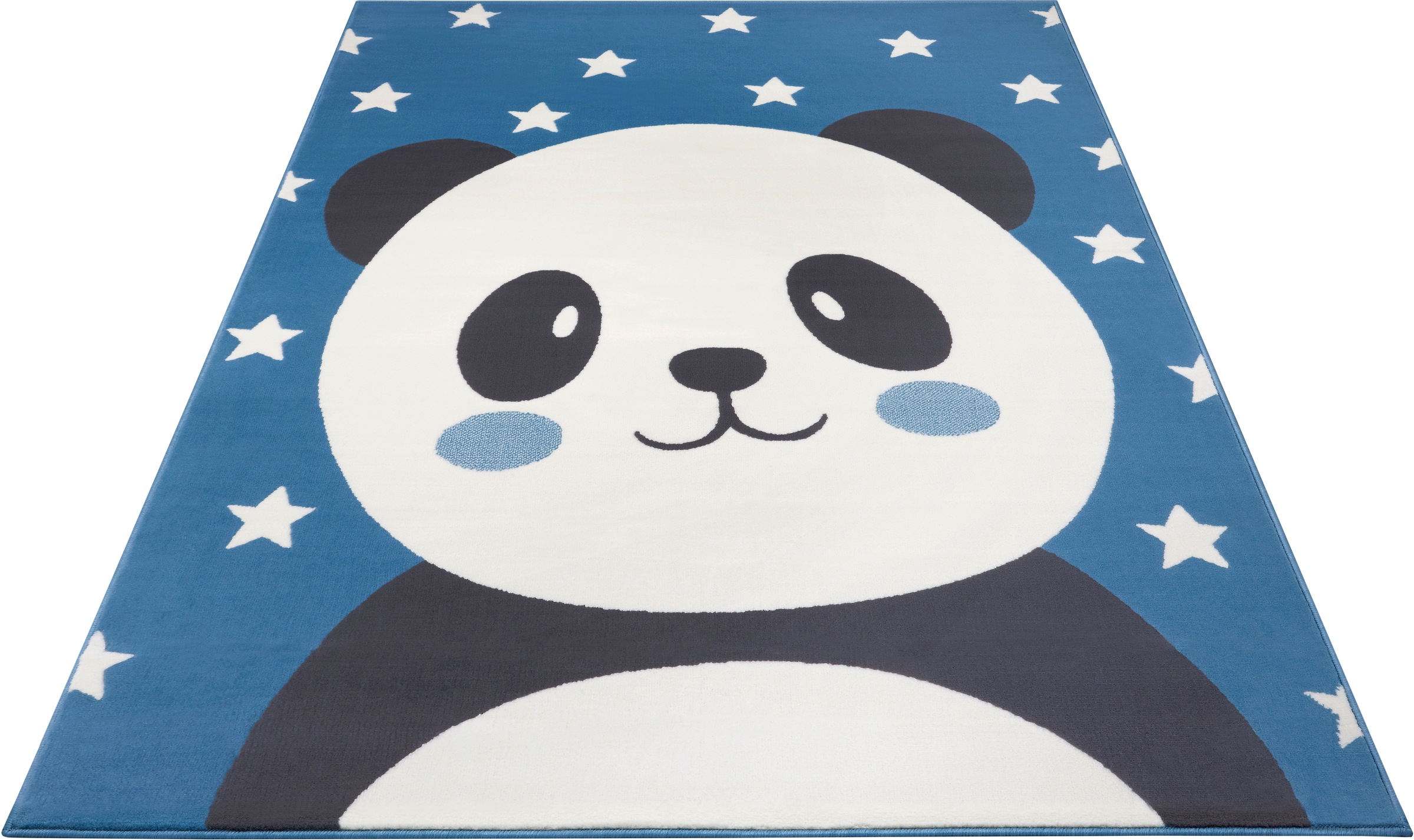 Image of HANSE Home Kinderteppich »Panda Pepples«, rechteckig, 9 mm Höhe, Kurzflor, Tiermotiv, Sterne, Kinderzimmer, Strapazierfähig, Pflegeleicht, Robust bei Ackermann Versand Schweiz