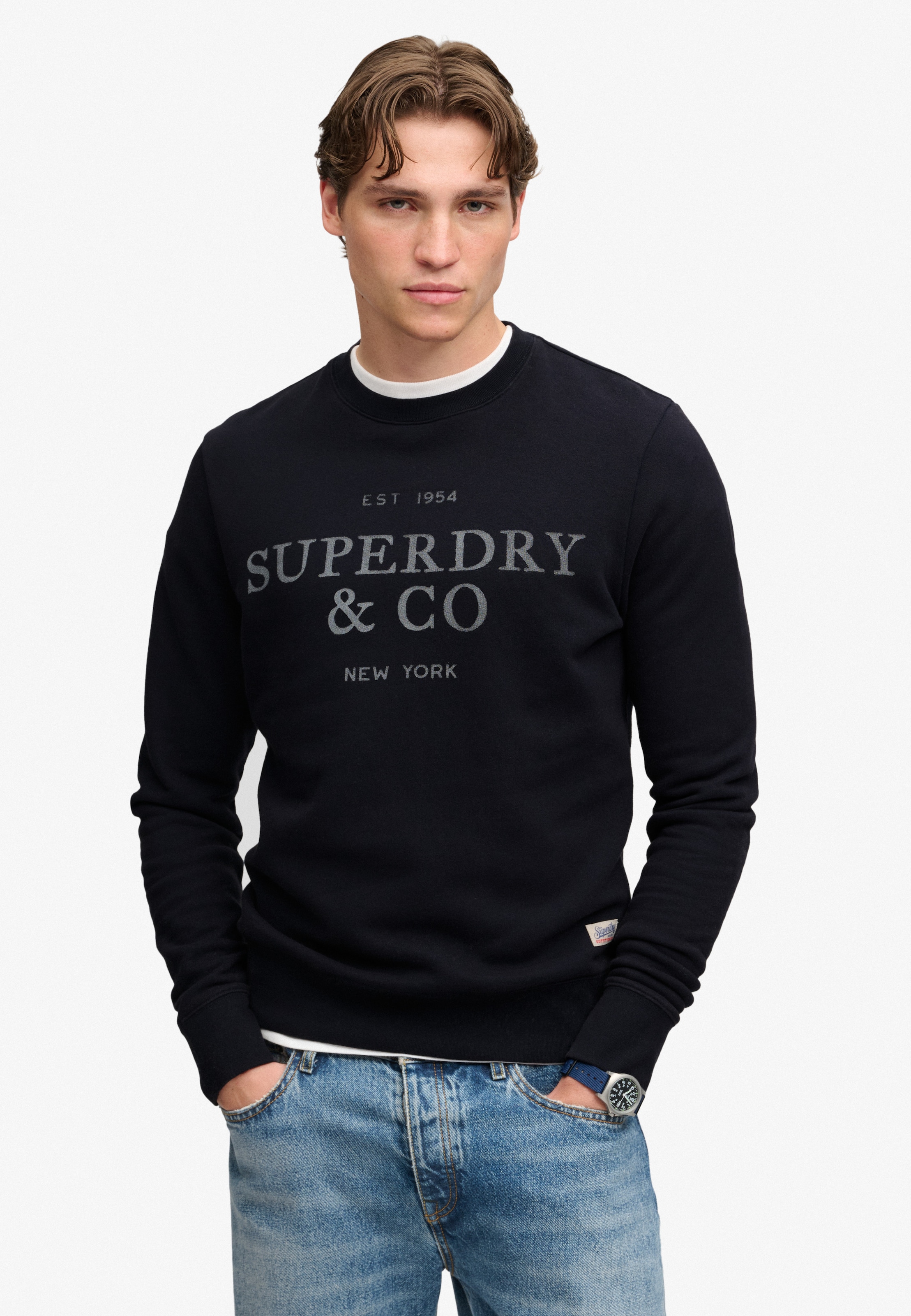 Image of Superdry Sweatshirt "1954 COMPANY RELAXED SWEAT", Baumwollmischung, relaxed fit