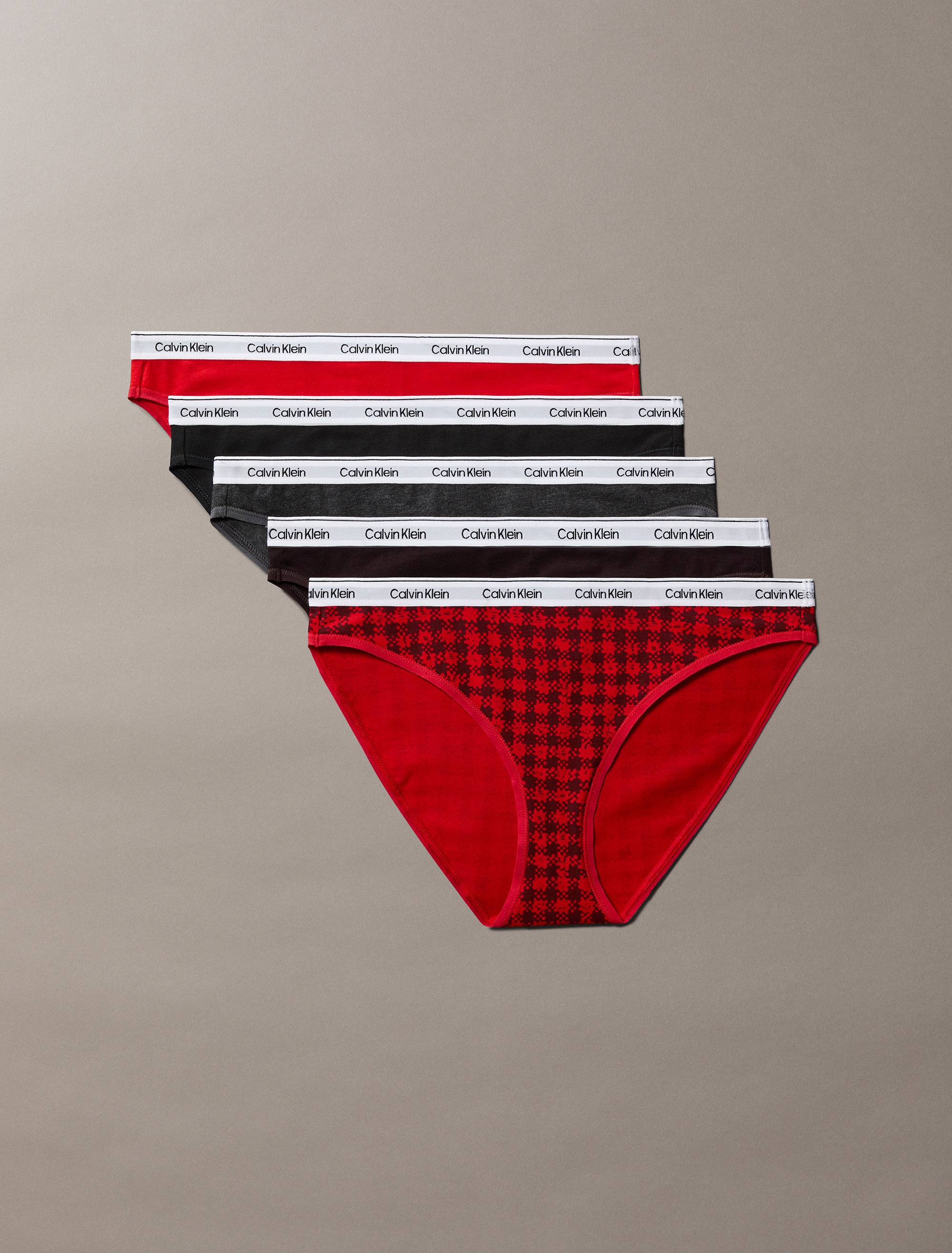 Calvin Klein Underwear Slip de bikini »5 PACK BIKINI (LOW-RISE)« Packung, 5er-Pack, 5 cuis mit Logobund