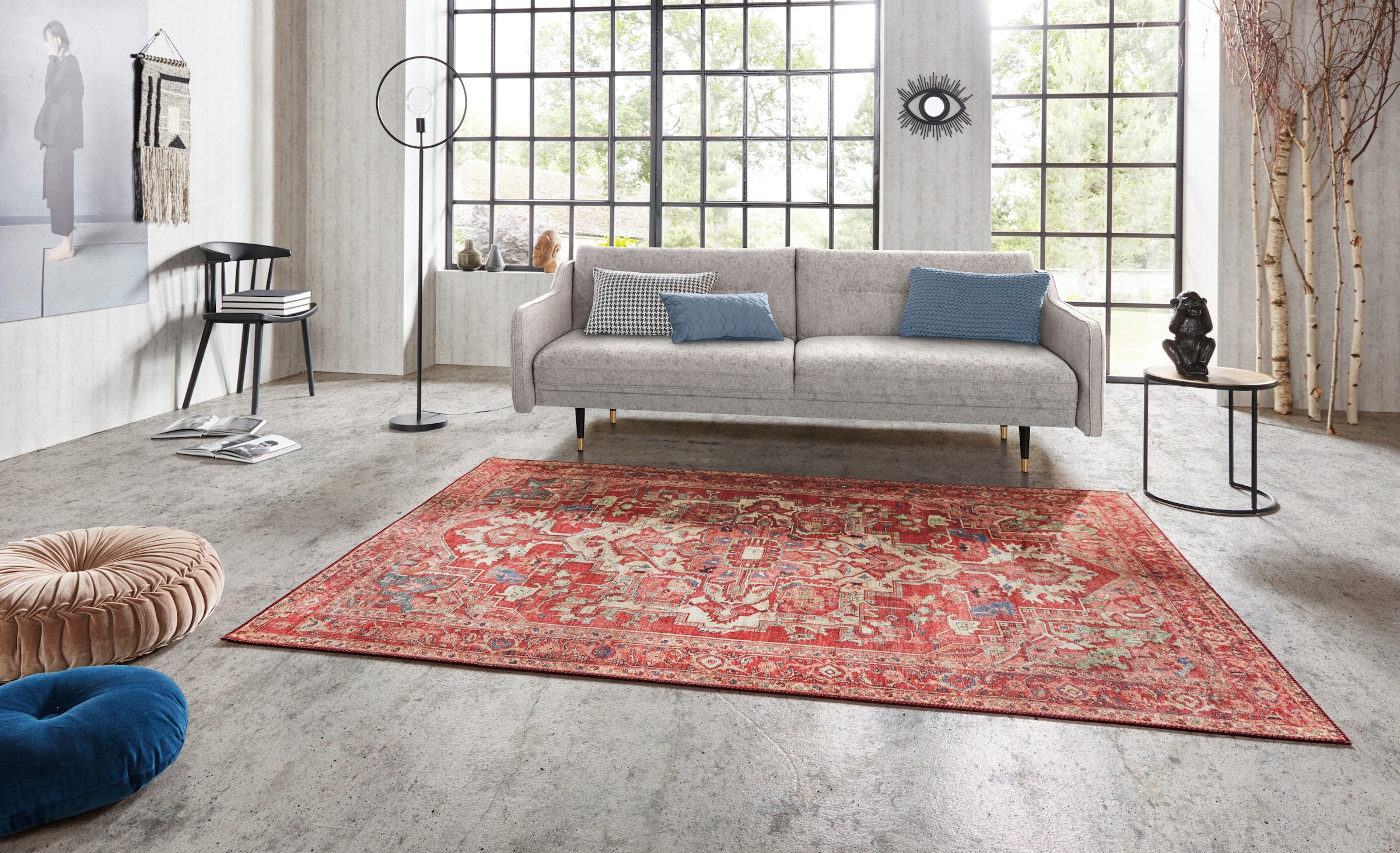 Image of HANSE Home Teppich "Leta" rechteckig 5 mm Höhe Orientalisch, Läufer, Kurzflor, Wohnzimmer, Schlafzimmer, Esszimmer