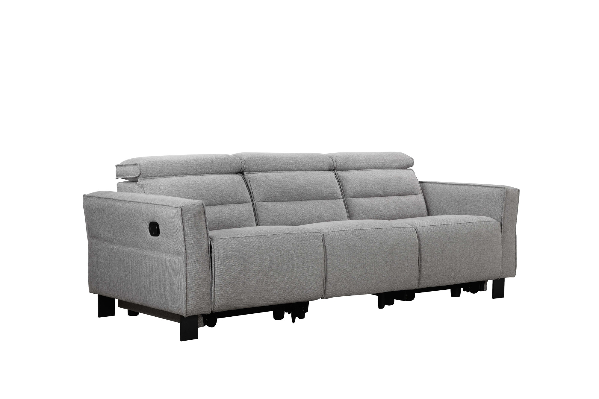 GOODproduct 3-places »Carpari Webstoff, 224 cm, man./elektr. Relaxfunktion« (USB A/C), ainsi que réglage de la tête