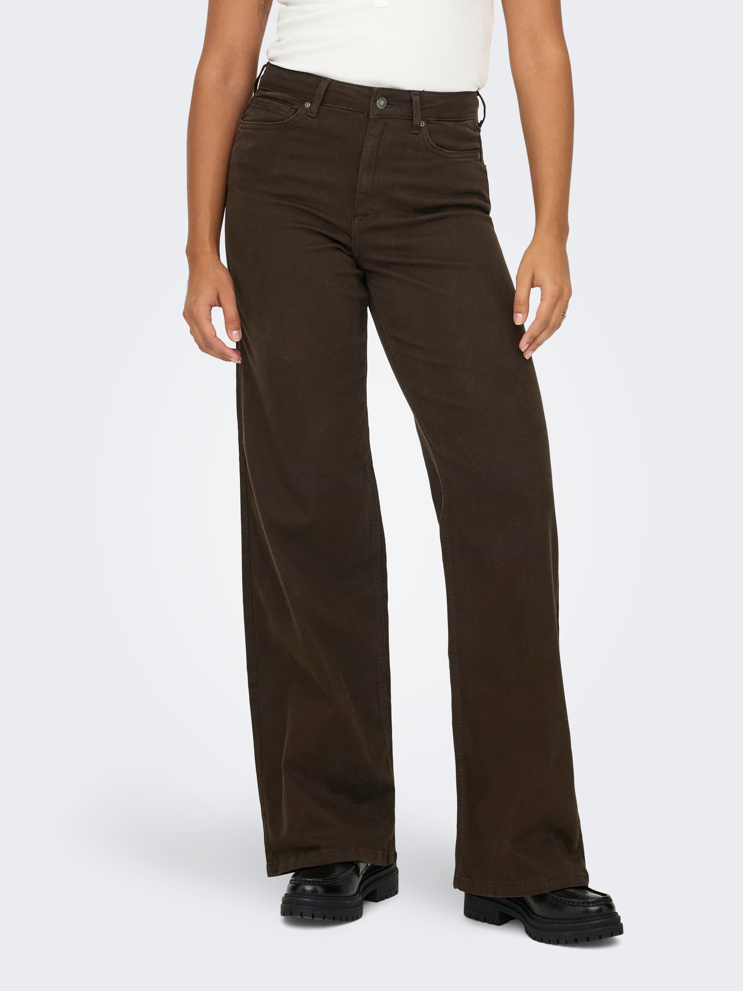 Image of ONLY High-waist-Jeans "ONLMADISON BLUSH HW WIDE COLOR DNM NOOS" Baumwollmischung, wide fit, high waist
