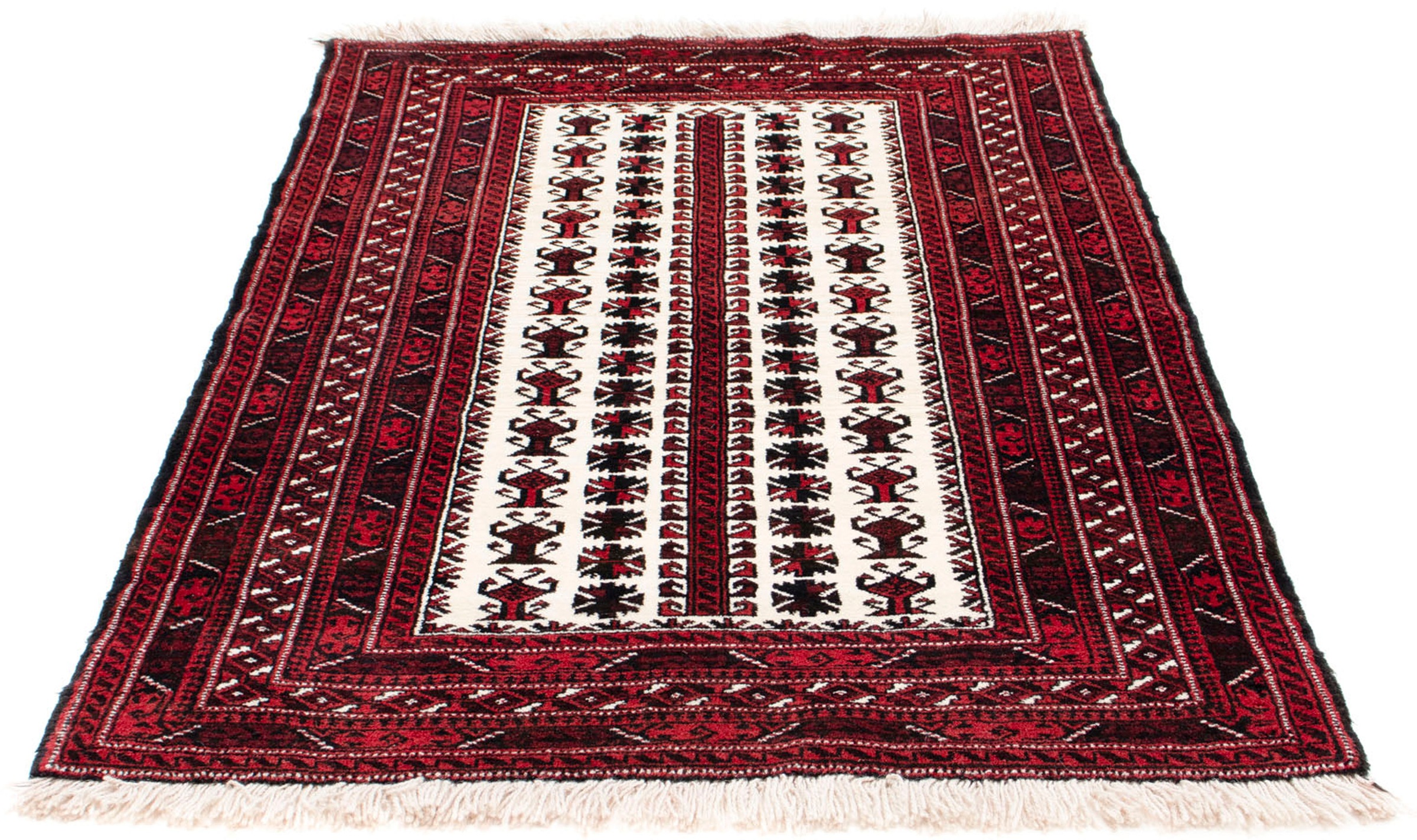 Image of morgenland Orientteppich »Belutsch - 142 x 102 cm - dunkelrot«, rechteckig, 8 mm Höhe, Wohnzimmer, Handgeknüpft, Einzelstück mit Zertifikat bei Ackermann Versand Schweiz