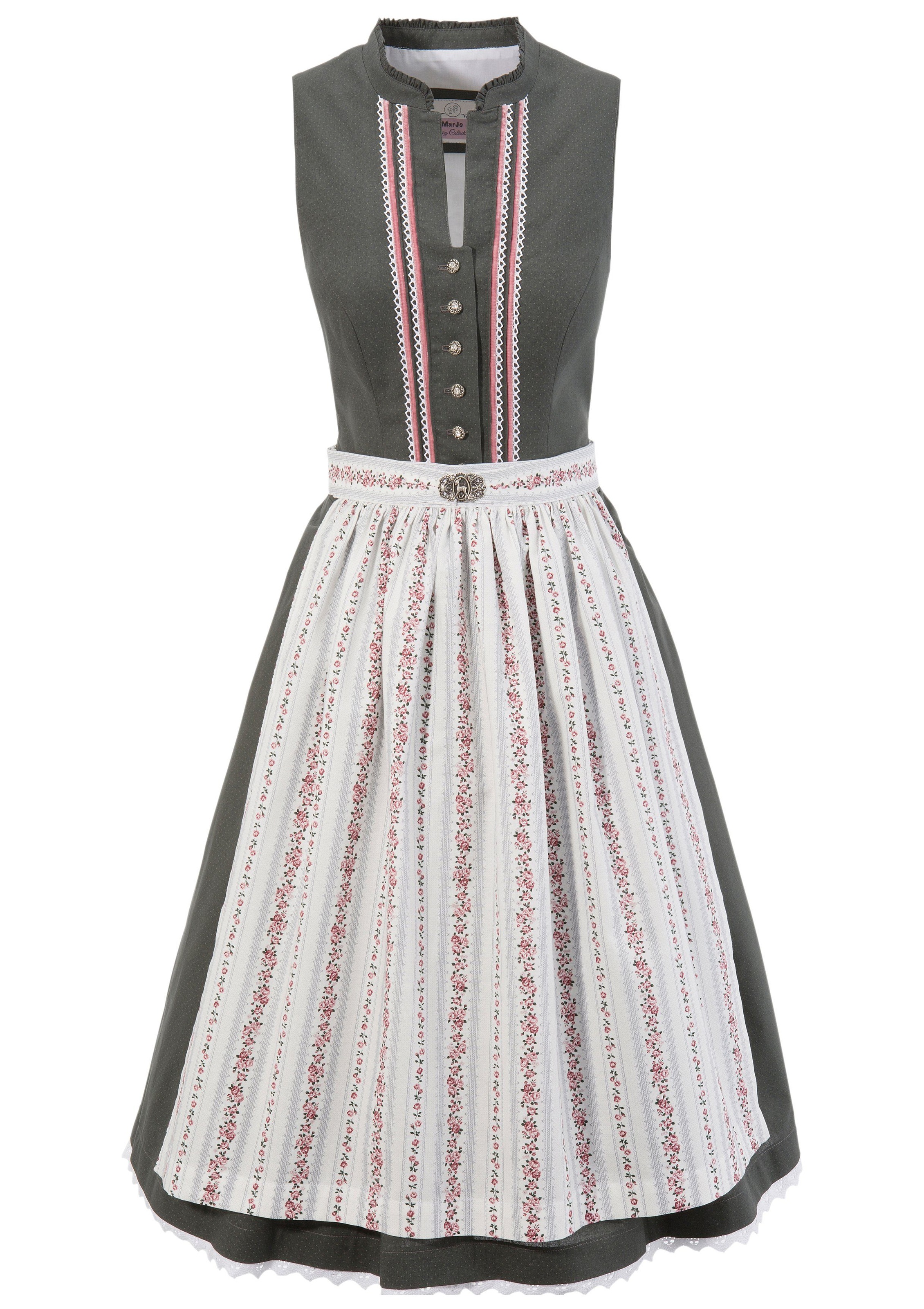 Dirndl midi mit Stehkragen