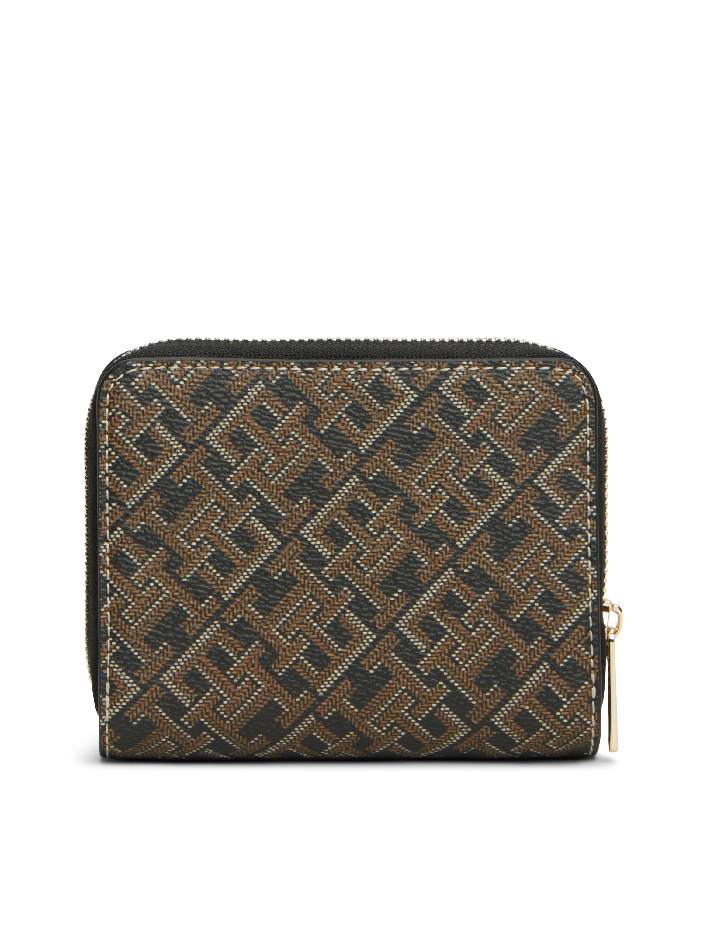 Tommy Hilfiger Porte-monnaie »TH ICON MED ZA W/FLAP MONO PRINT« Portefeuille femme, porte-monnaie avec imprimé logo TH coloré